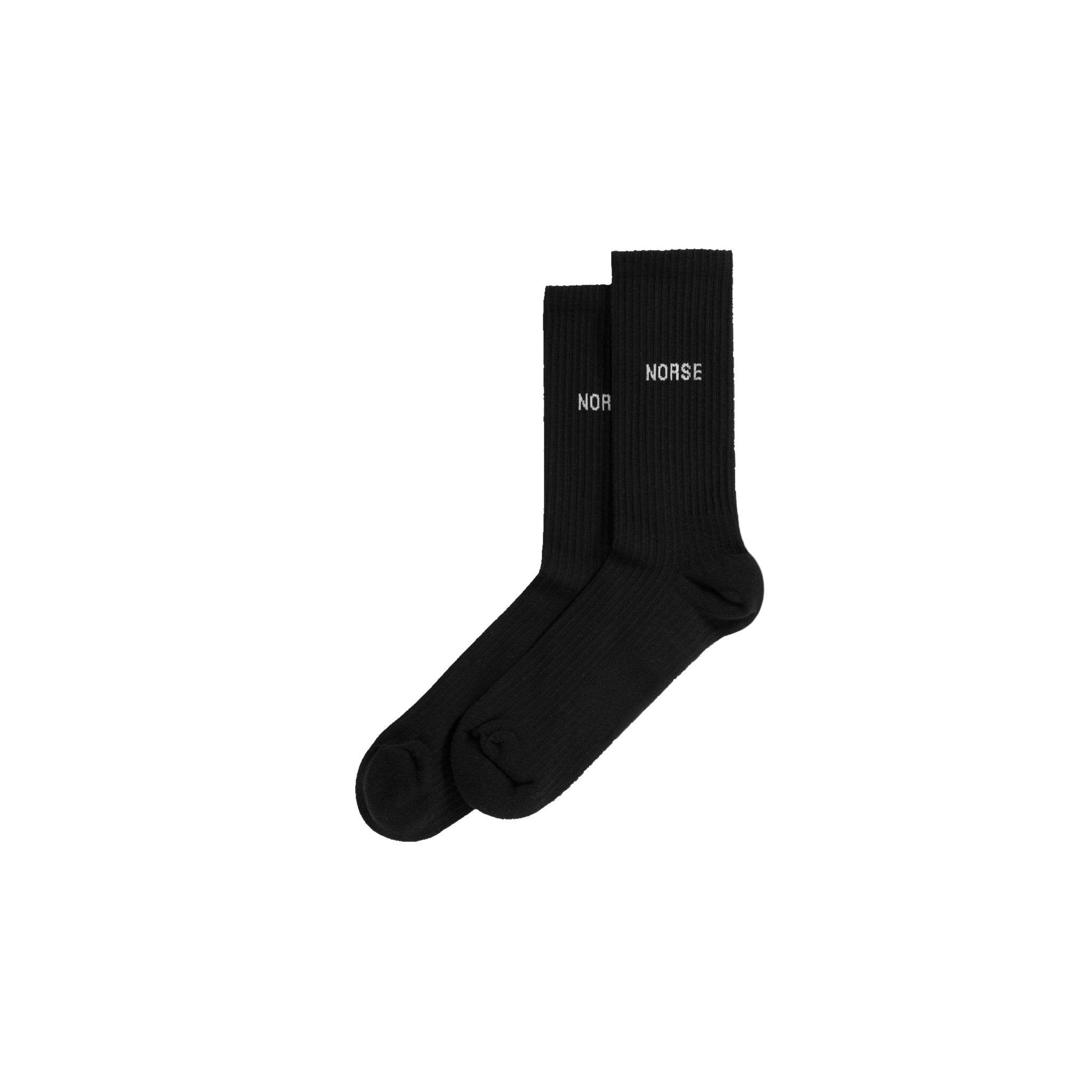 Bjarki Logo Sport Sock - Black-Norse Projects-W2 Store