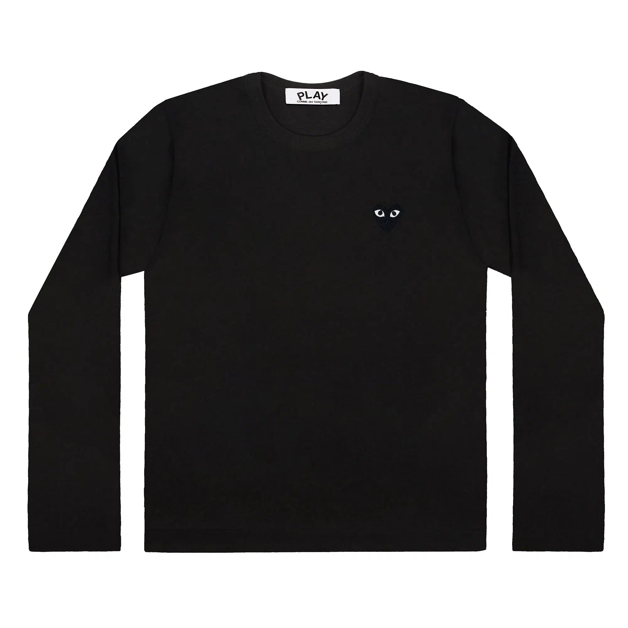 Black Heart Long Sleeve T Shirt - Black-Comme des Garçons Play-W2 Store