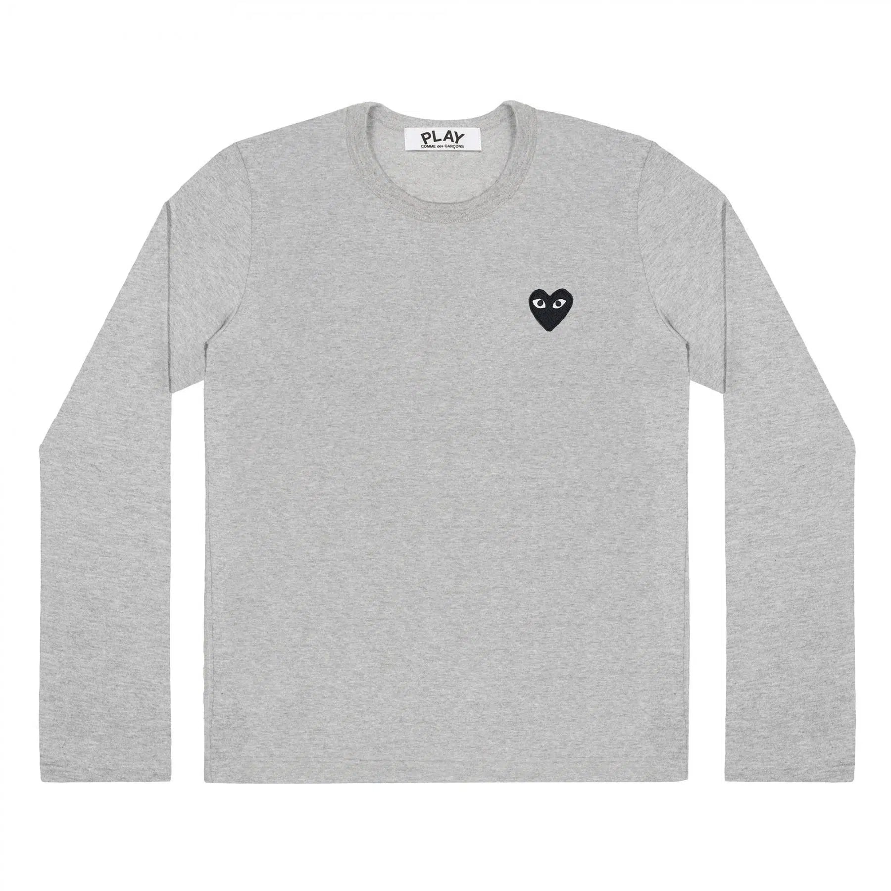 Black Heart Long Sleeve T Shirt - Grey-Comme des Garçons Play-W2 Store