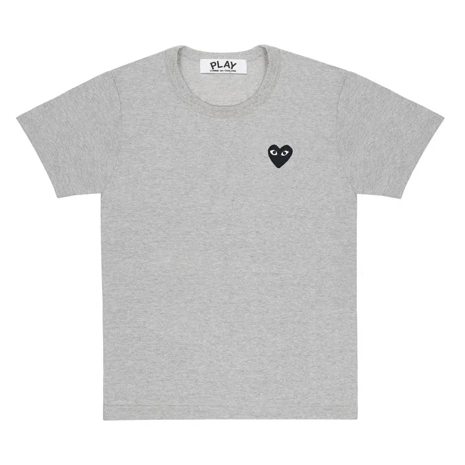 Comme des Garcons Play Black Heart Short Sleeve T shirt Grey W2 Store