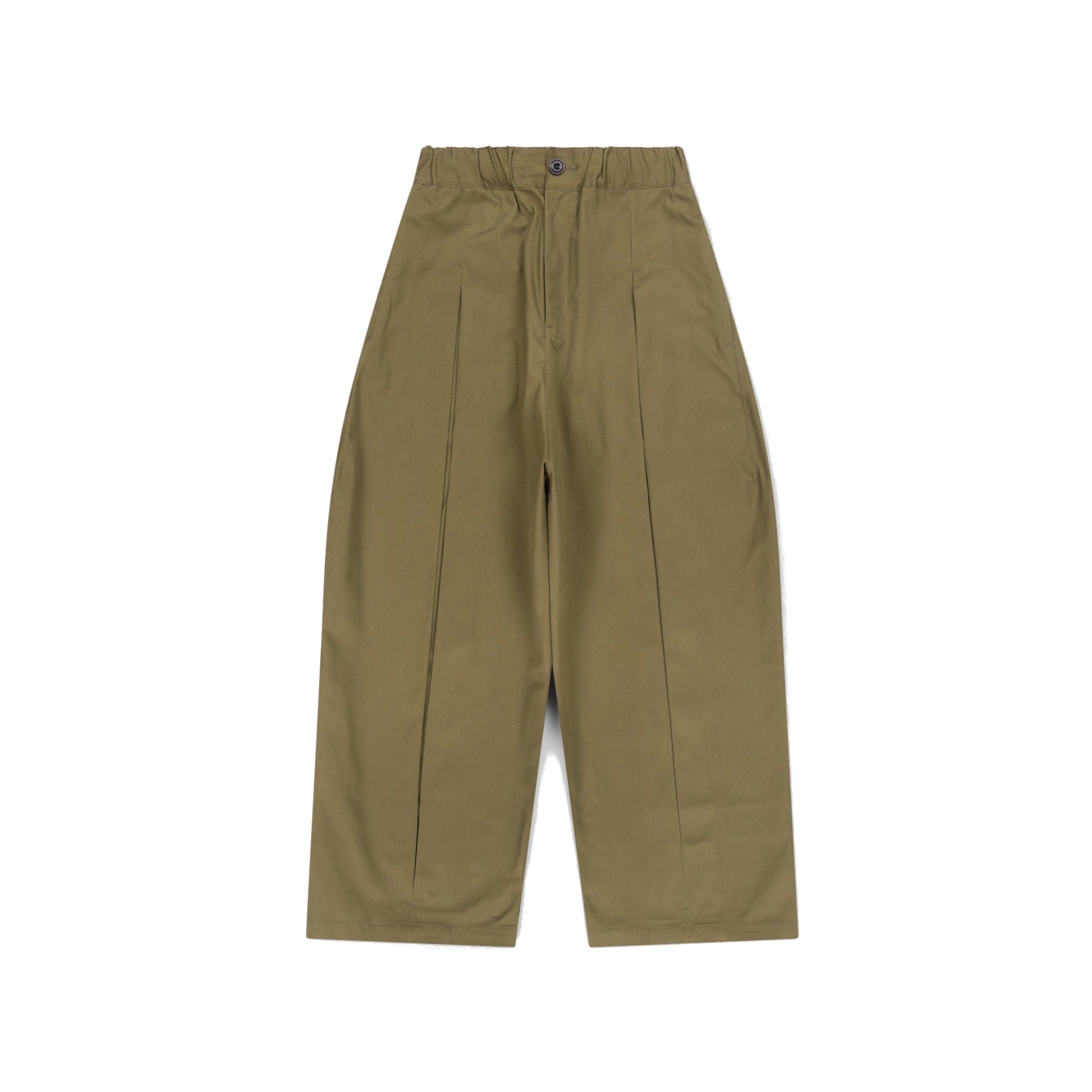 Box Pleat Trouser - Khaki-Sage Nation-W2 Store