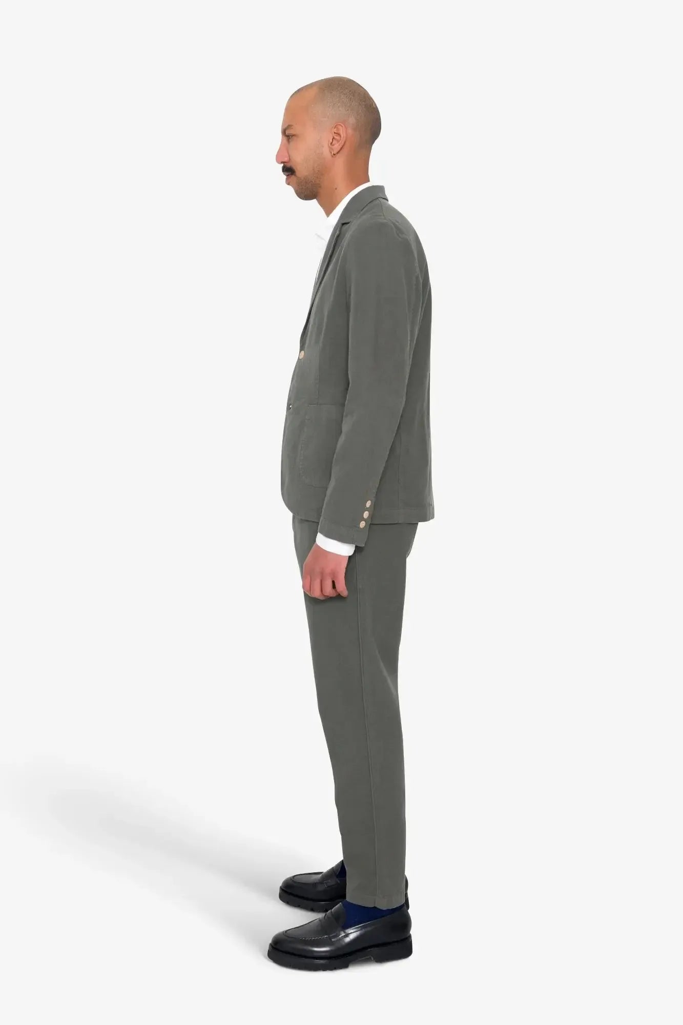 Cotton Linen Blazer - Dark Sage-Folk-W2 Store