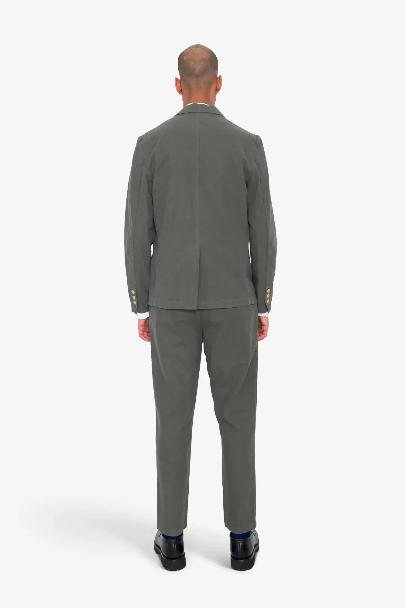 Cotton Linen Blazer - Dark Sage-Folk-W2 Store