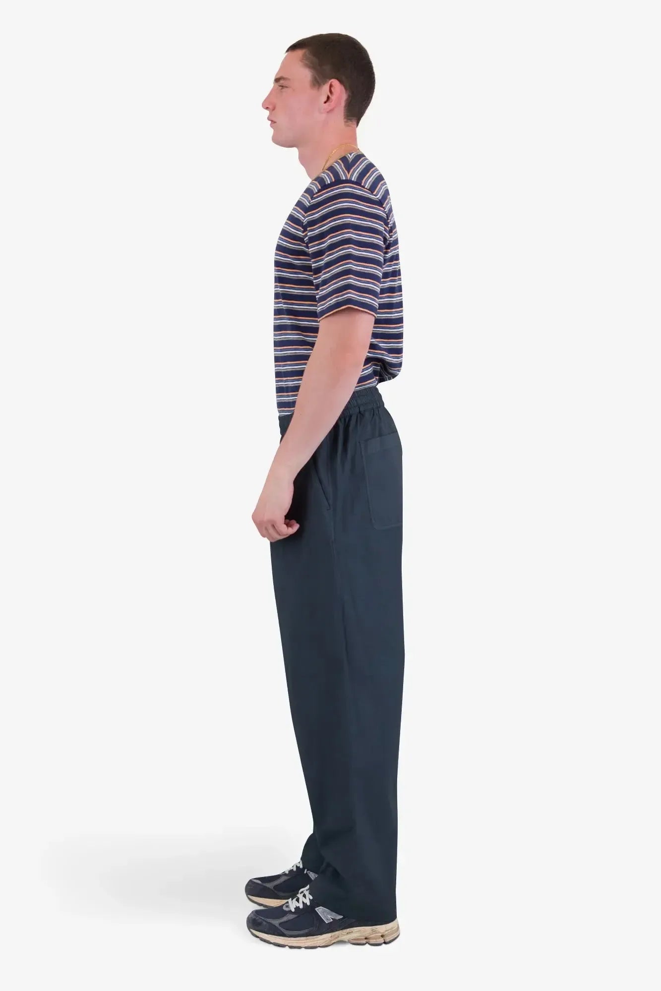 Drawcord Loose Trouser - Soft Black-Folk-W2 Store