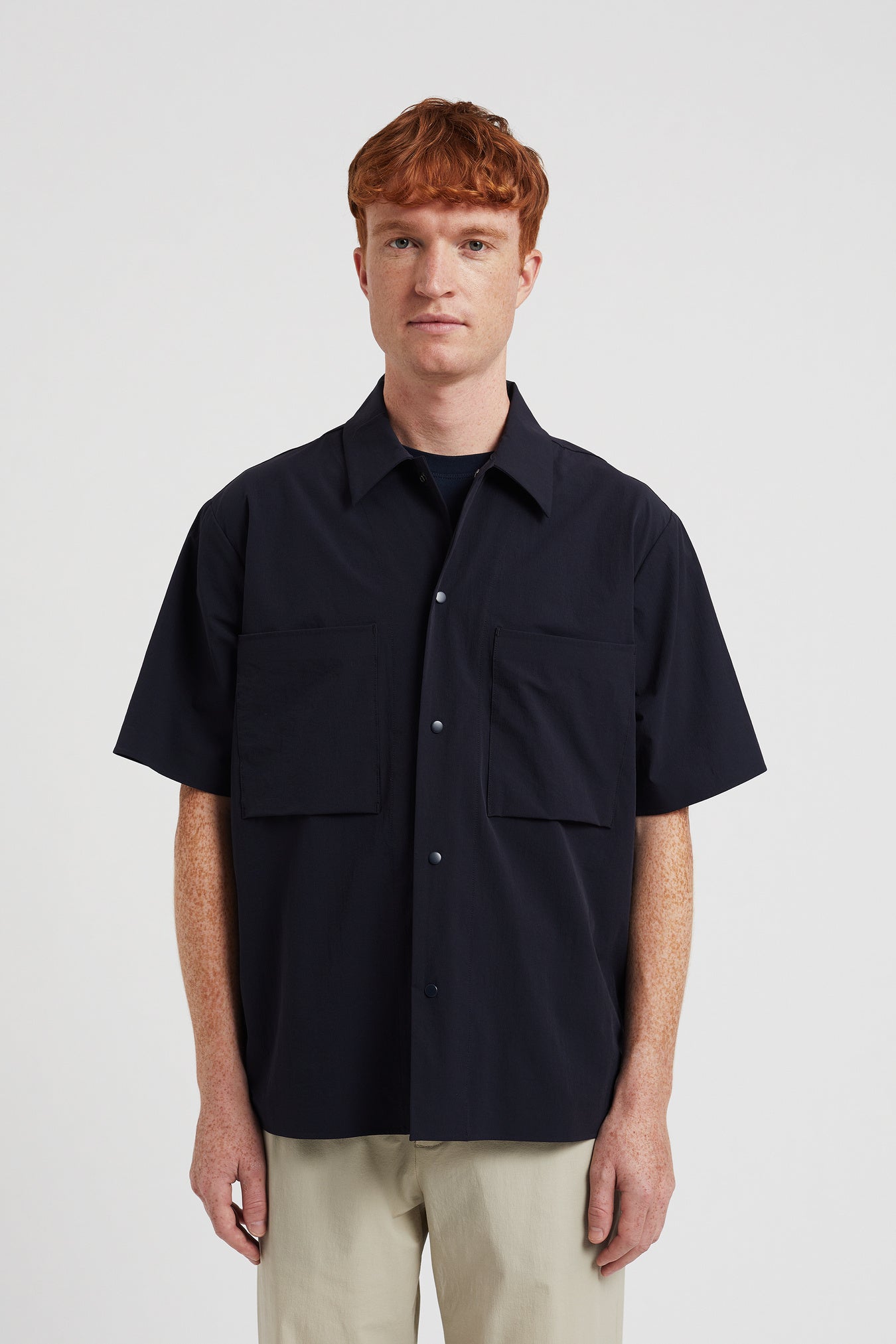 Hermann Travel Light Short Sleeve Shirt - Dark Navy-Norse Projects-W2 Store