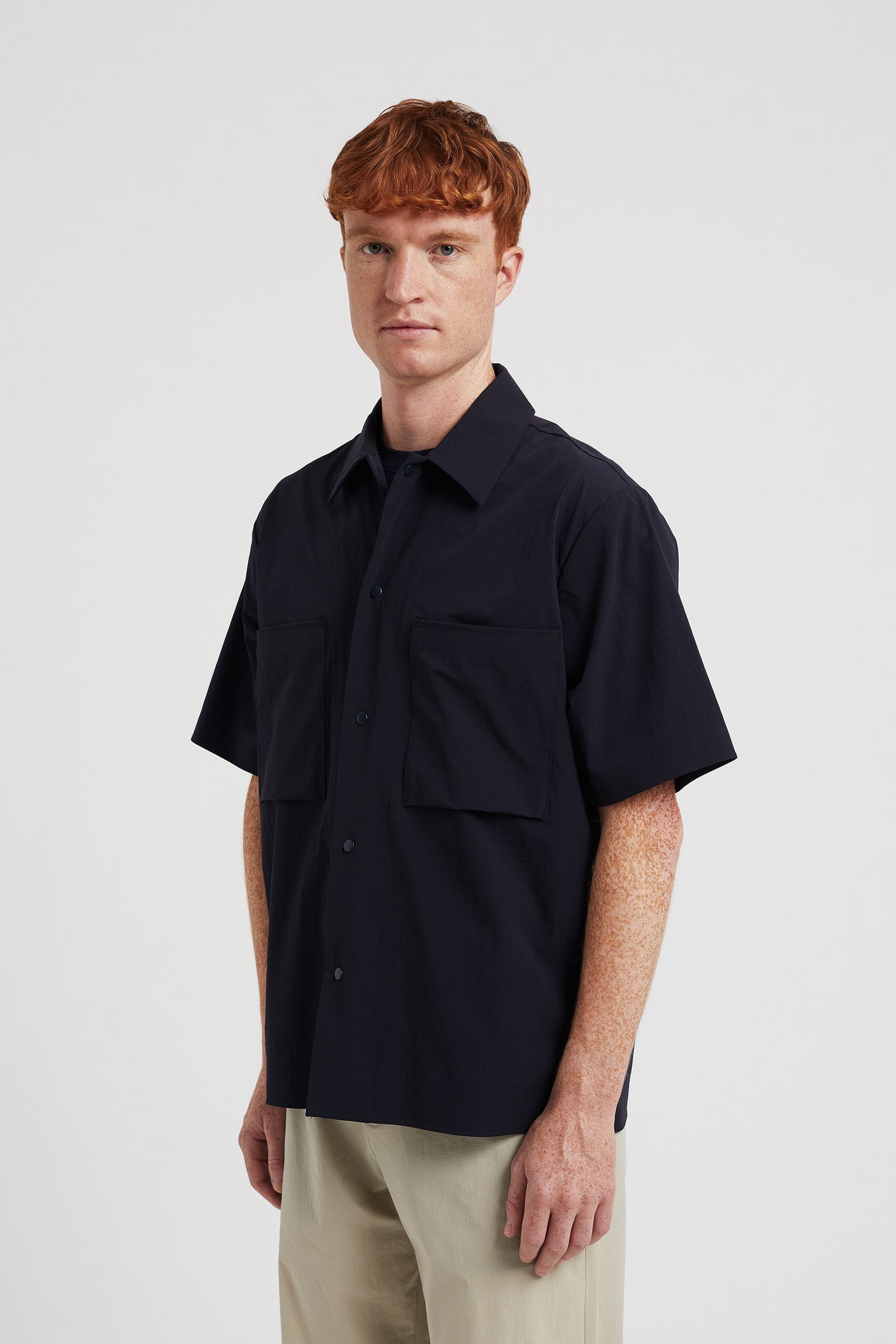 Hermann Travel Light Short Sleeve Shirt - Dark Navy-Norse Projects-W2 Store