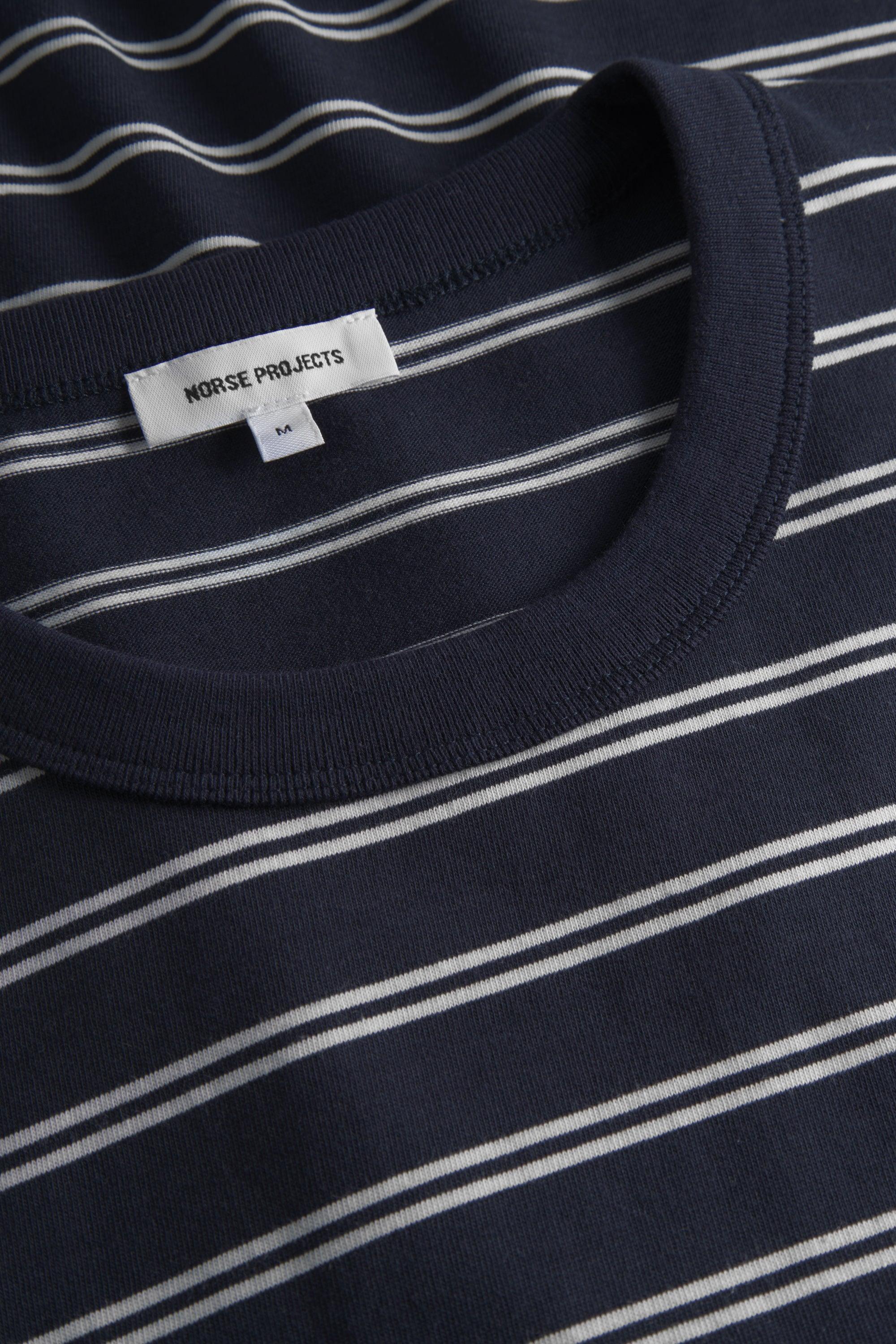 Holger Organic Sailor Stripe Pocket T-Shirt - Dark Navy-Norse Projects-W2 Store