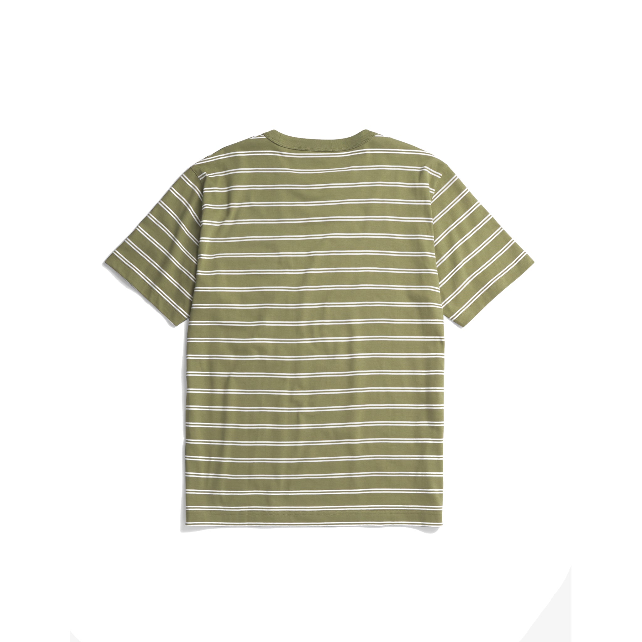 Holger Organic Sailor Stripe Pocket T-Shirt - Moss Green-Norse Projects-W2 Store
