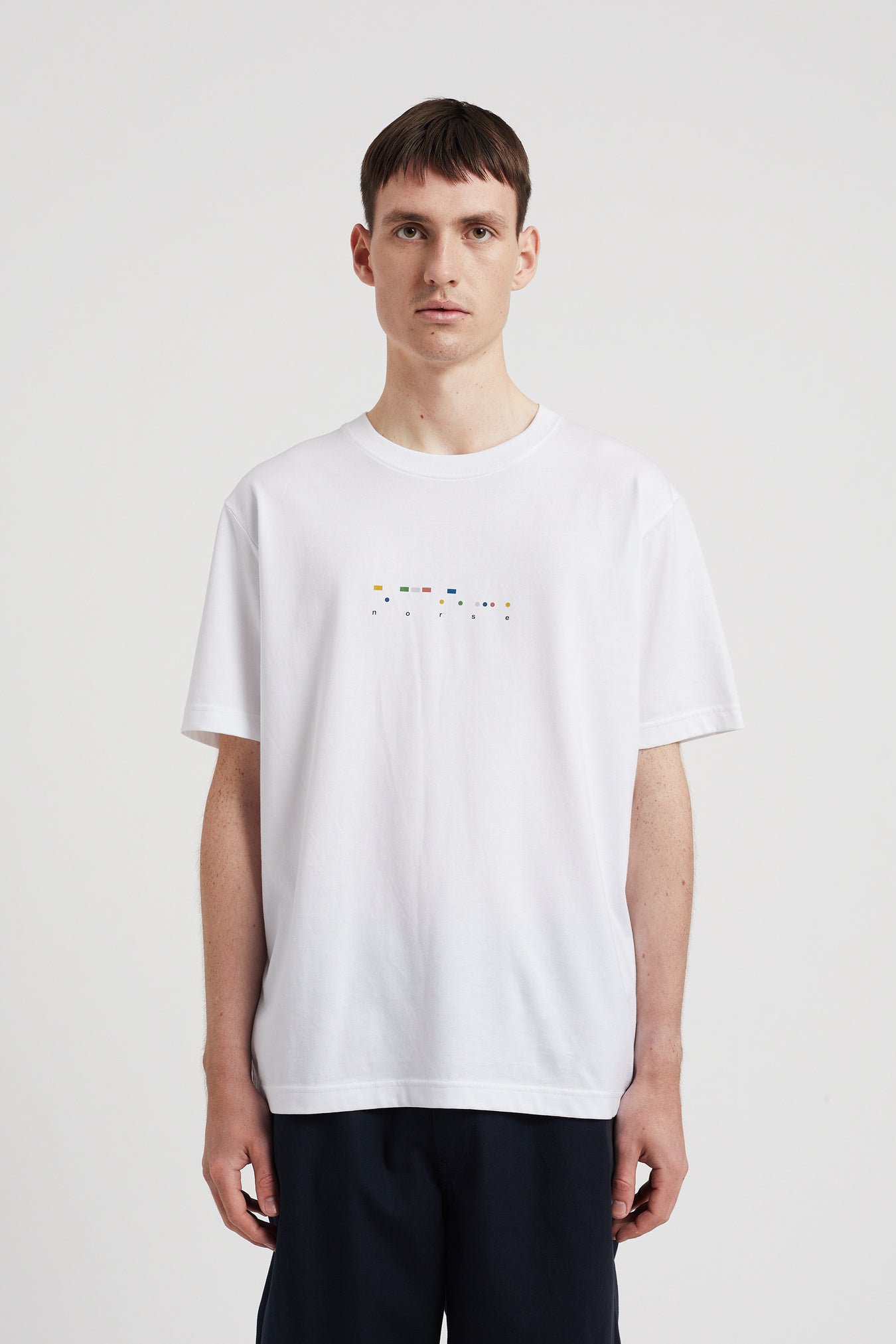 Johannes Organic Code Print T-shirt - White-Norse Projects-W2 Store
