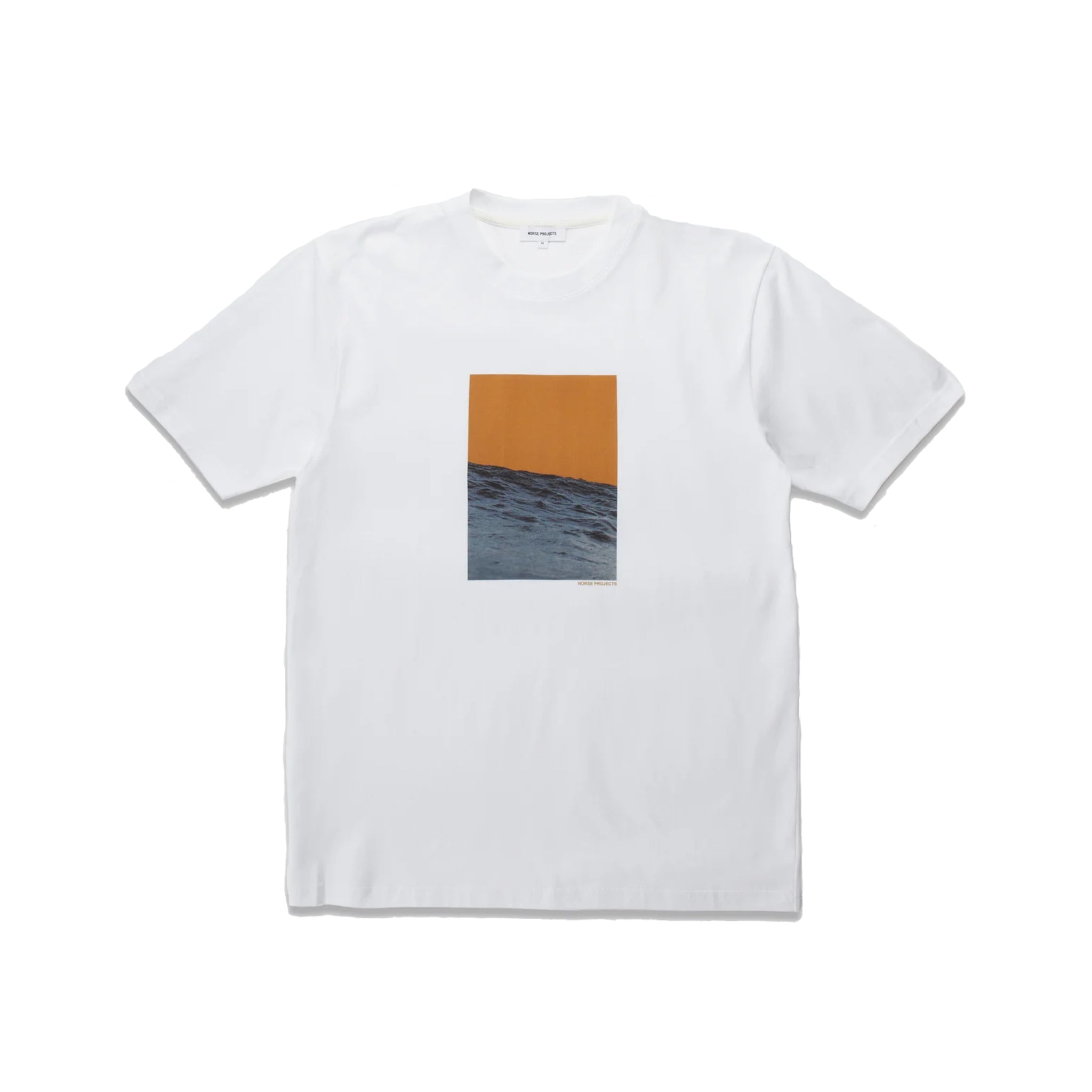 Johannes Organic Waves Print T-shirt - White-Norse Projects-W2 Store