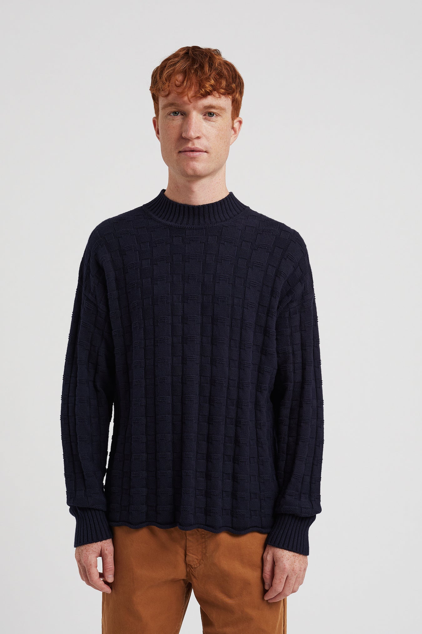 Jonas Cotton Cashmere Sweater - Dark Navy-Norse Projects-W2 Store