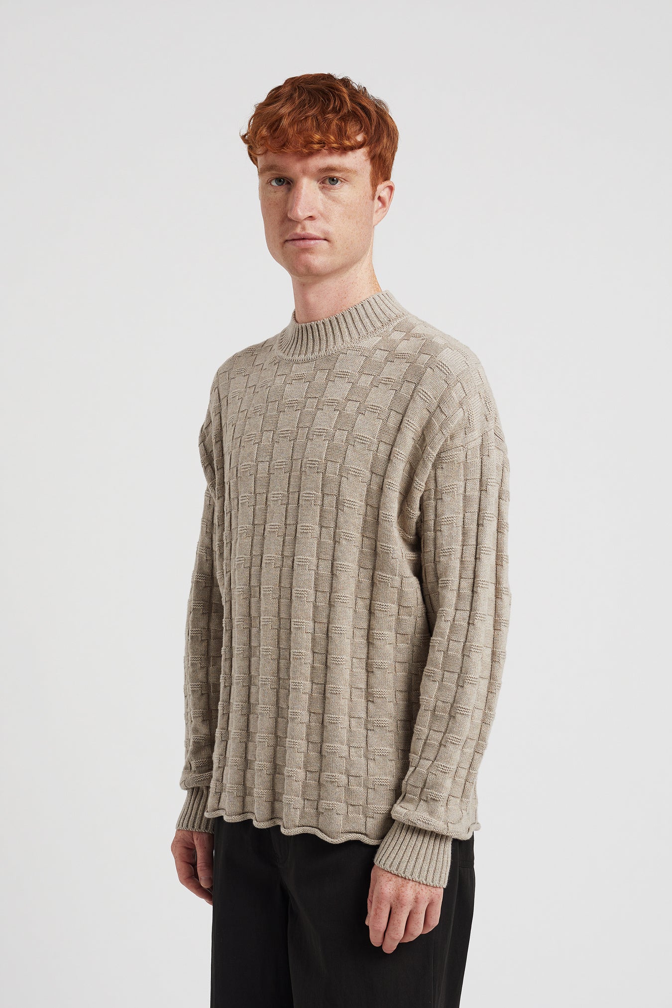 Jonas Cotton Cashmere Sweater - Oatmeal-Norse Projects-W2 Store