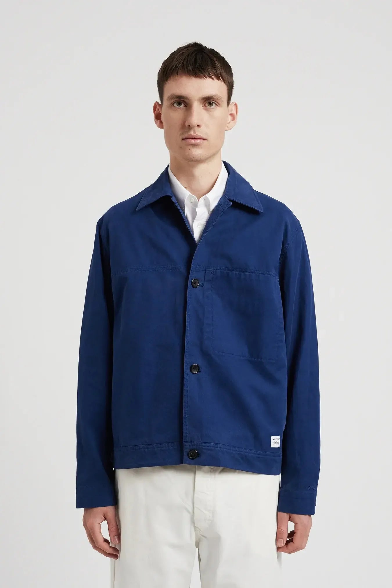 Marcus Canvas Overshirt - Workwear Blue-Norse Projects-W2 Store
