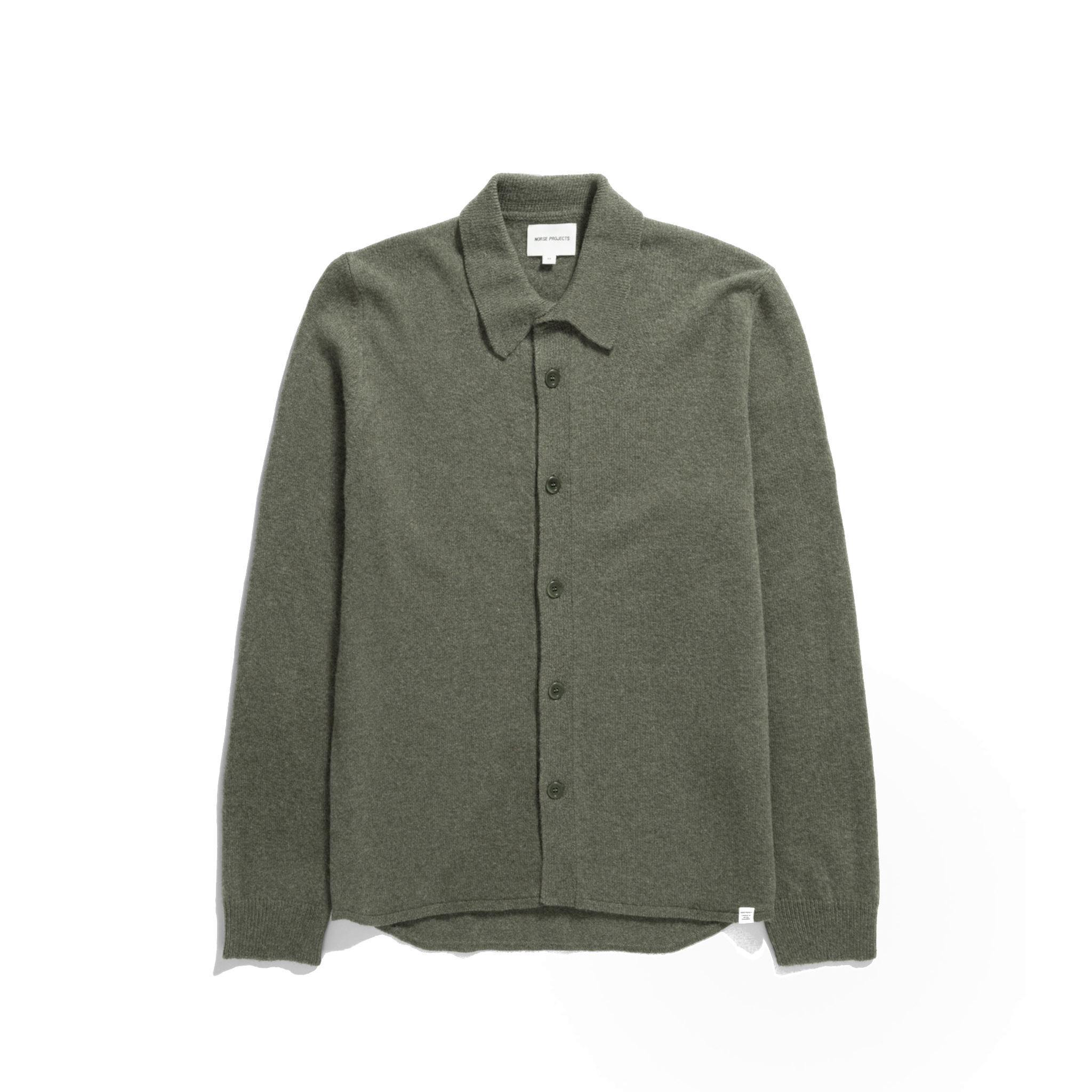 Martin Merino Lambswool Shirt - Ivy Green-Norse Projects-W2 Store