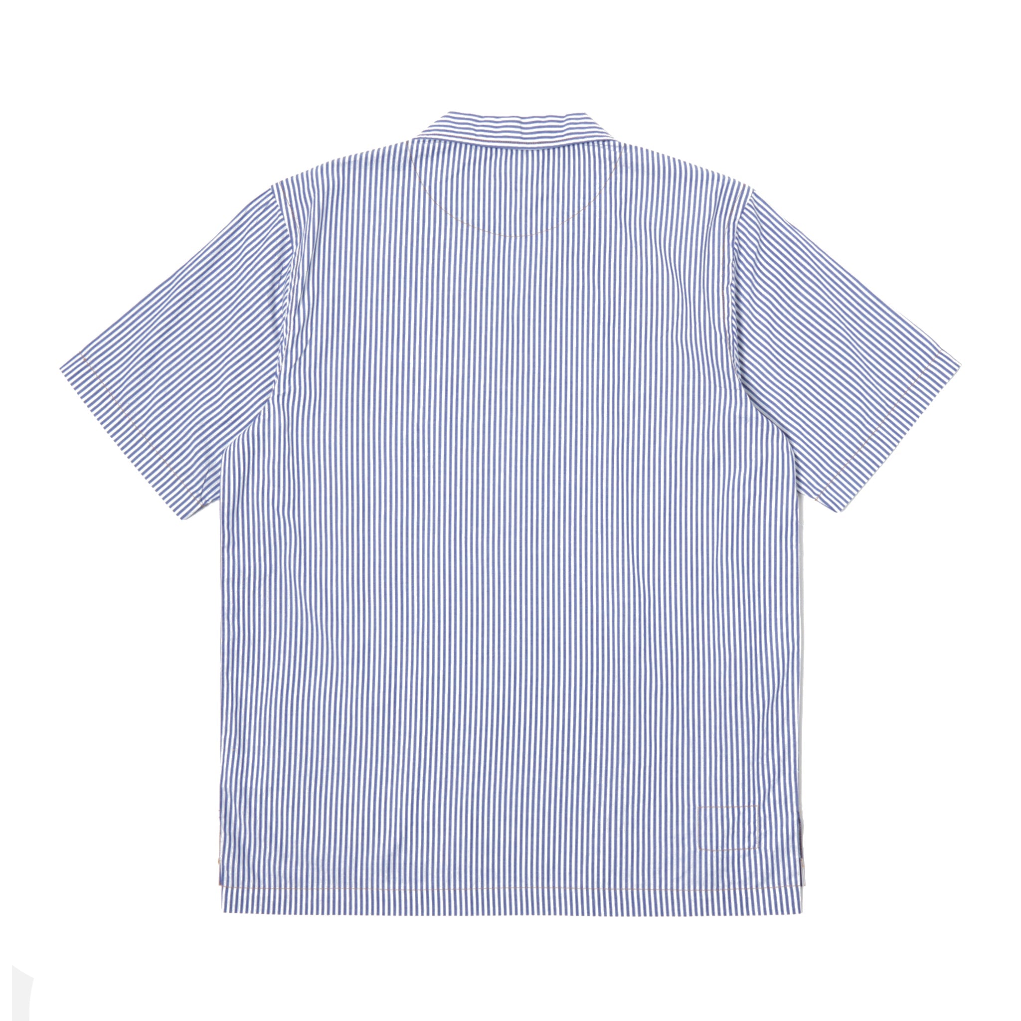 Overhead Shirt Poplin Stripe - Navy/White-Universal Works-W2 Store