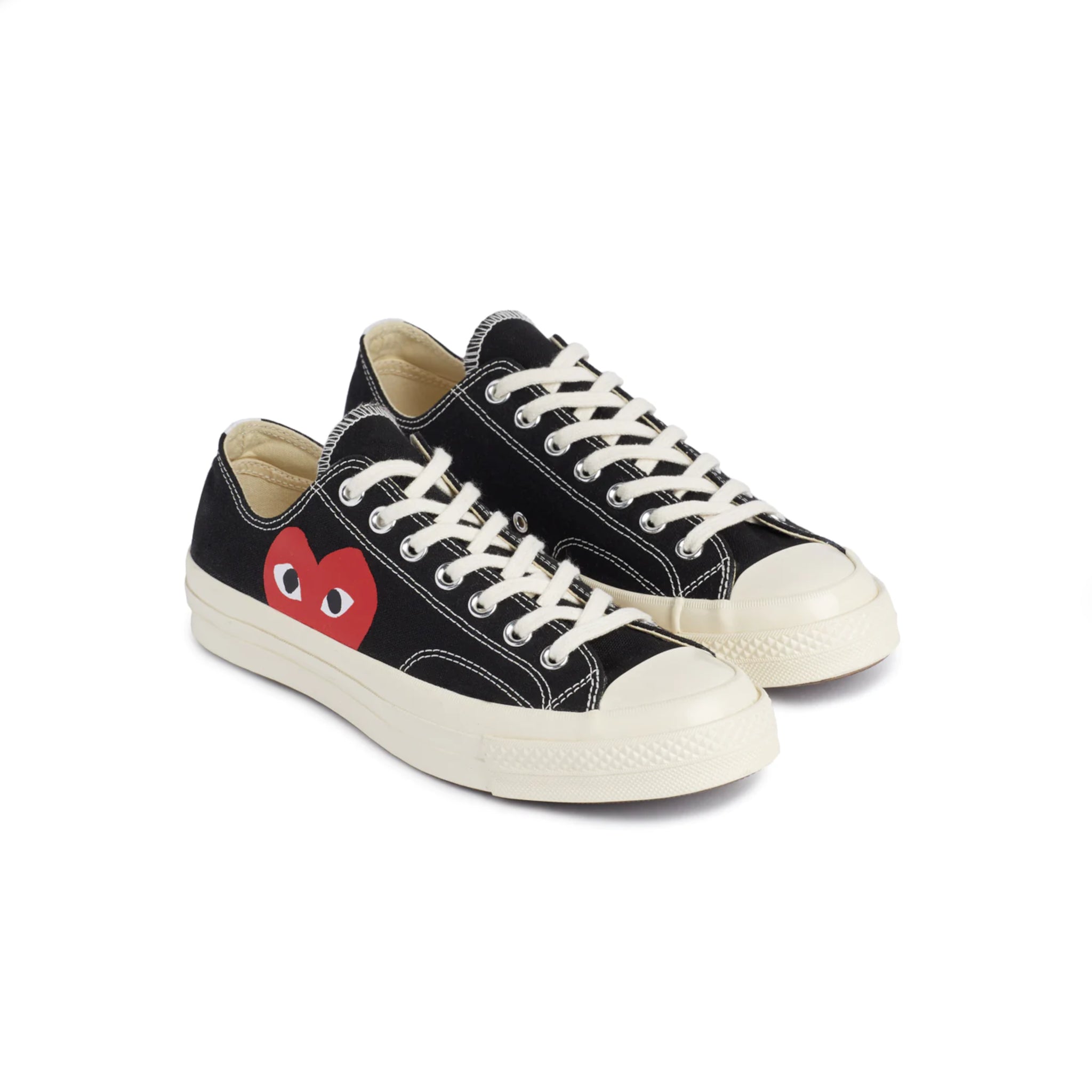 Red Heart 70s Chuck Taylor Low Converse - Black-Comme des Garçons Converse-W2 Store