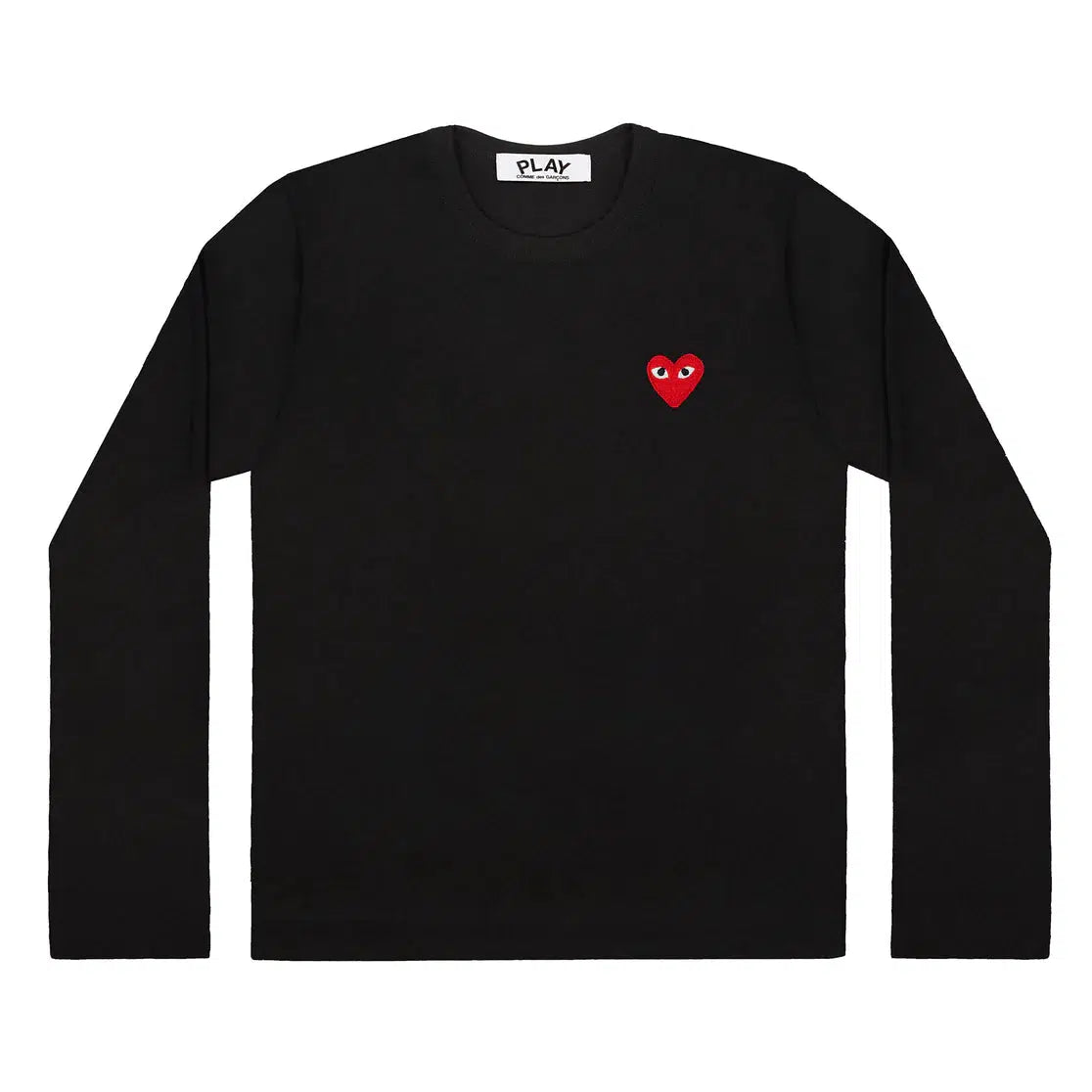 Red Heart Long Sleeve T Shirt - Black-Comme des Garçons Play-W2 Store