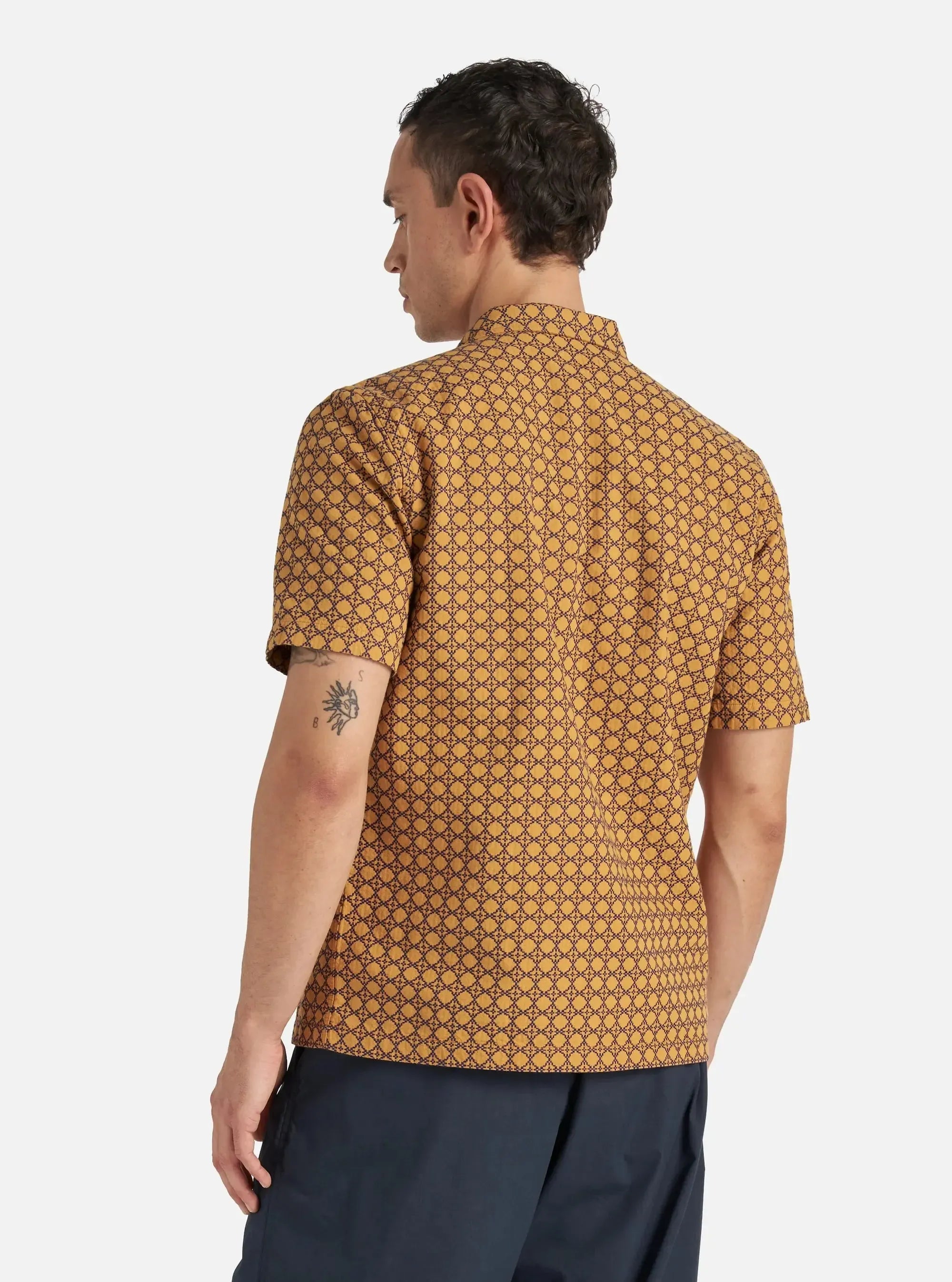 Road Shirt Rhodes Cotton - Gold/Navy-Universal Works-W2 Store