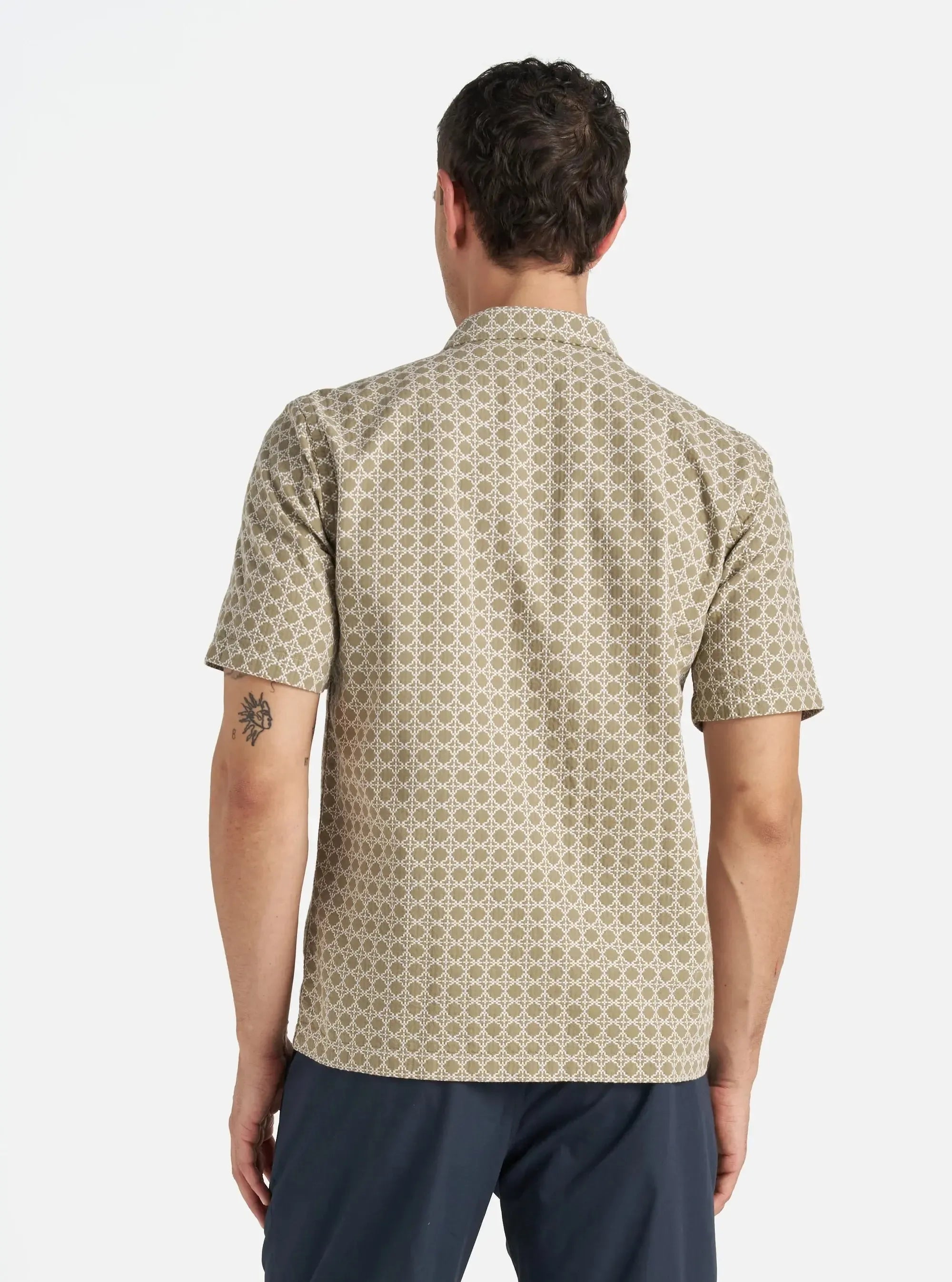 Road Shirt Rhodes Cotton - Sand/White-Universal Works-W2 Store