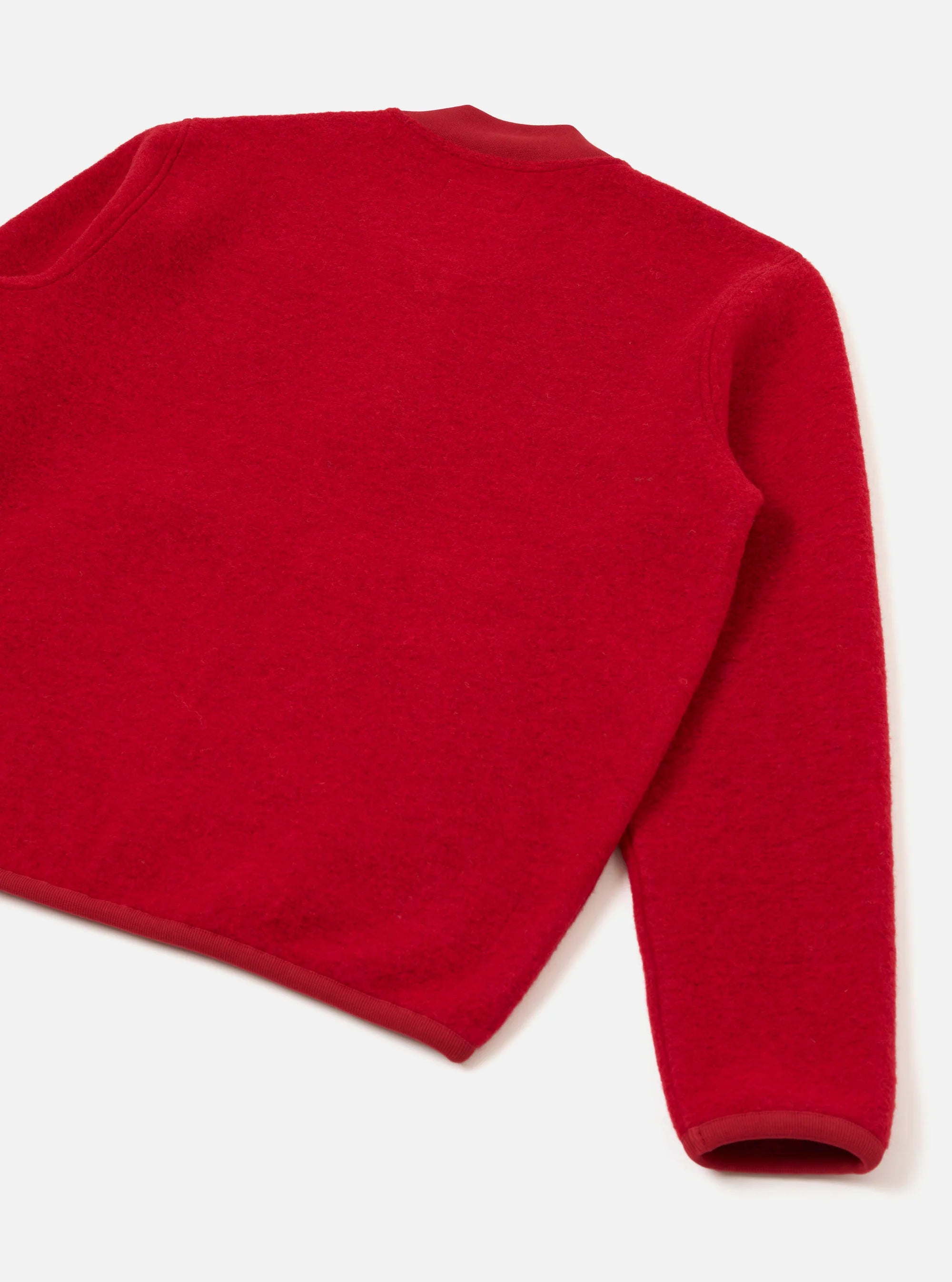 Zip Bomber Wool Fleece - Scarlet