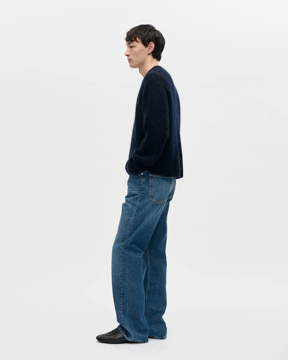 V-Neck Kid Mohair - Midnight