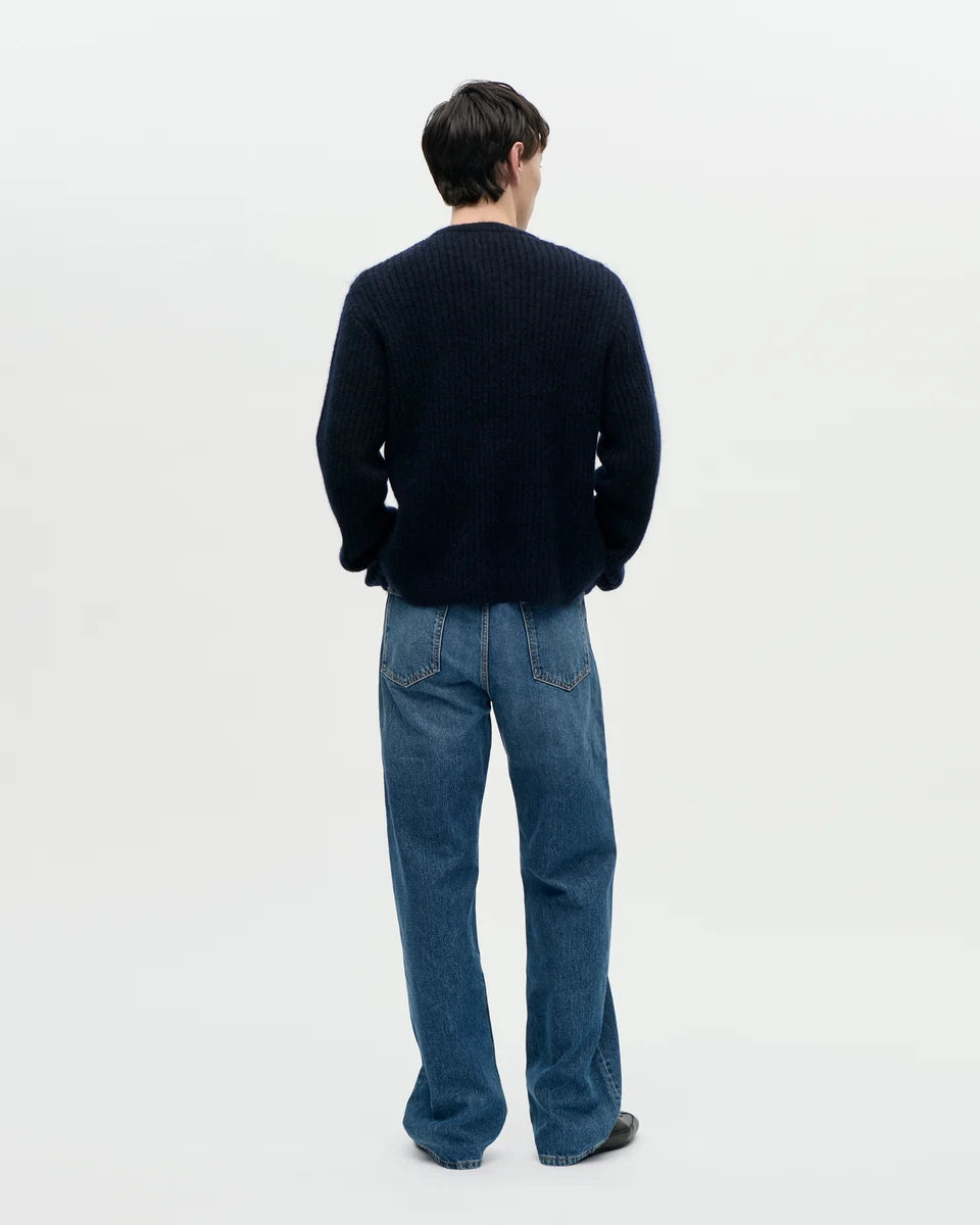 V-Neck Kid Mohair - Midnight
