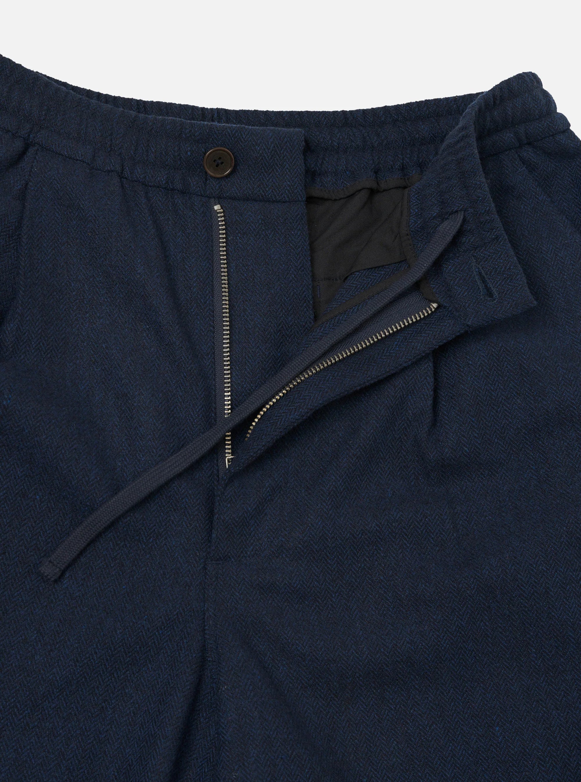 Gillespie Pant Wool Herringbone - Navy