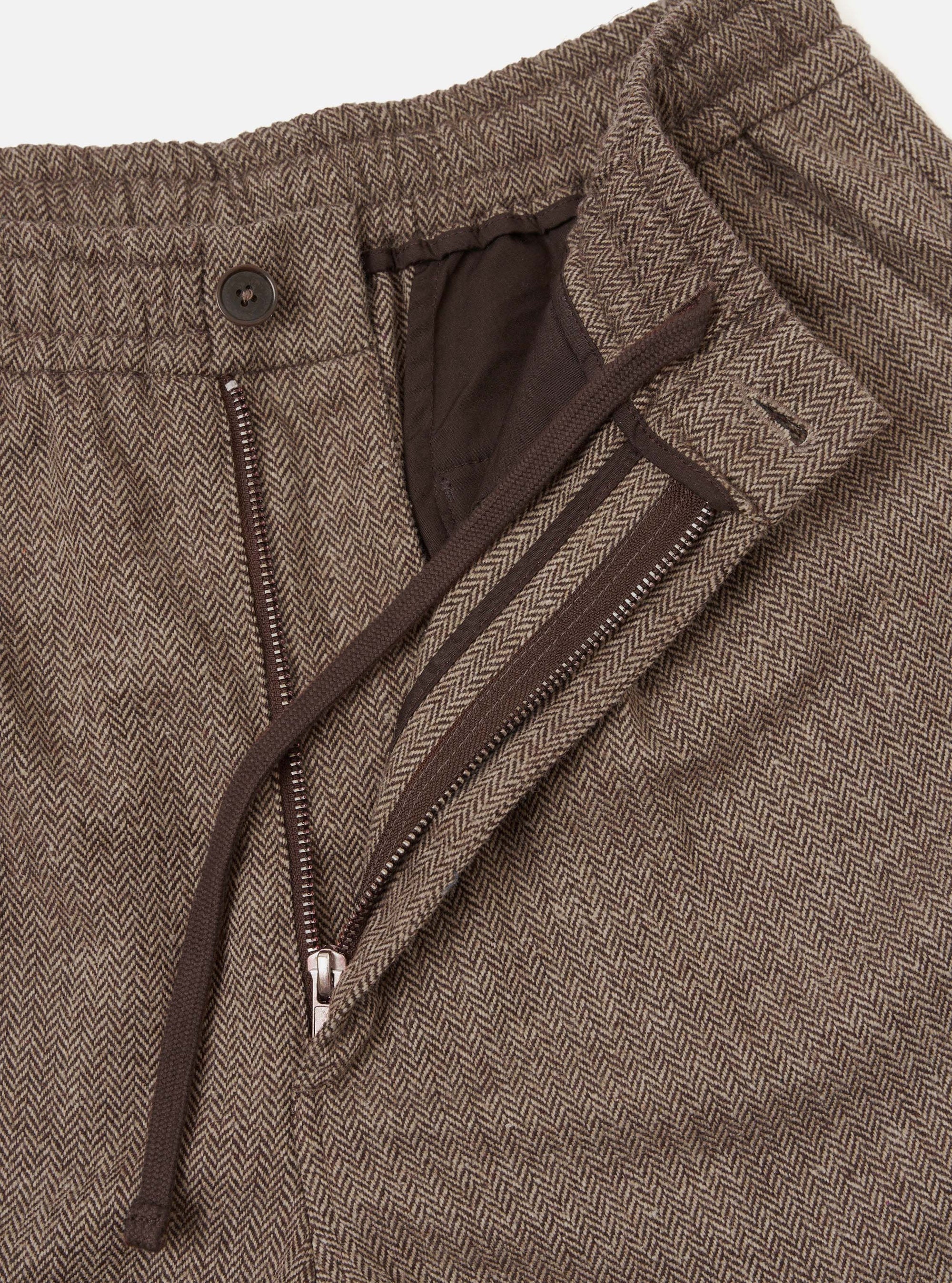 Gillespie Pant Wool Herringbone - Brown