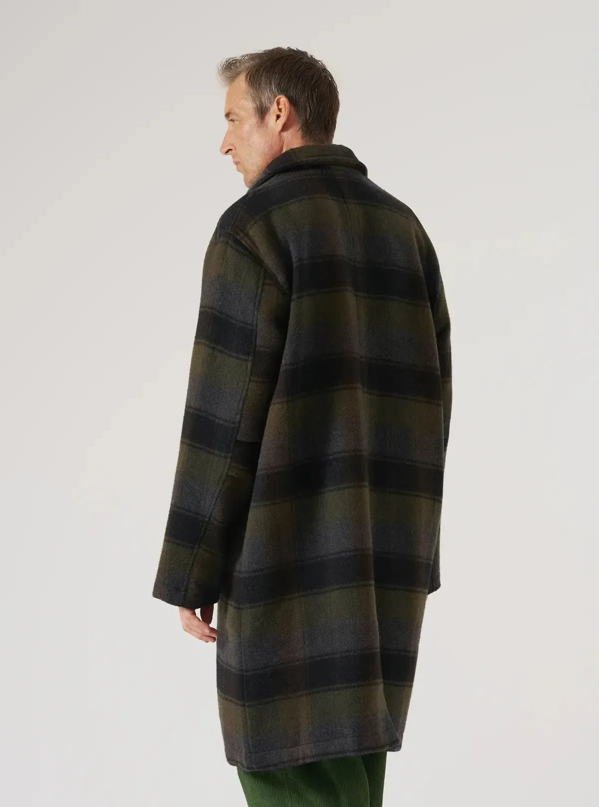 Account Coat Berlin Wool Check - Black/Brown-Universal Works-W2 Store