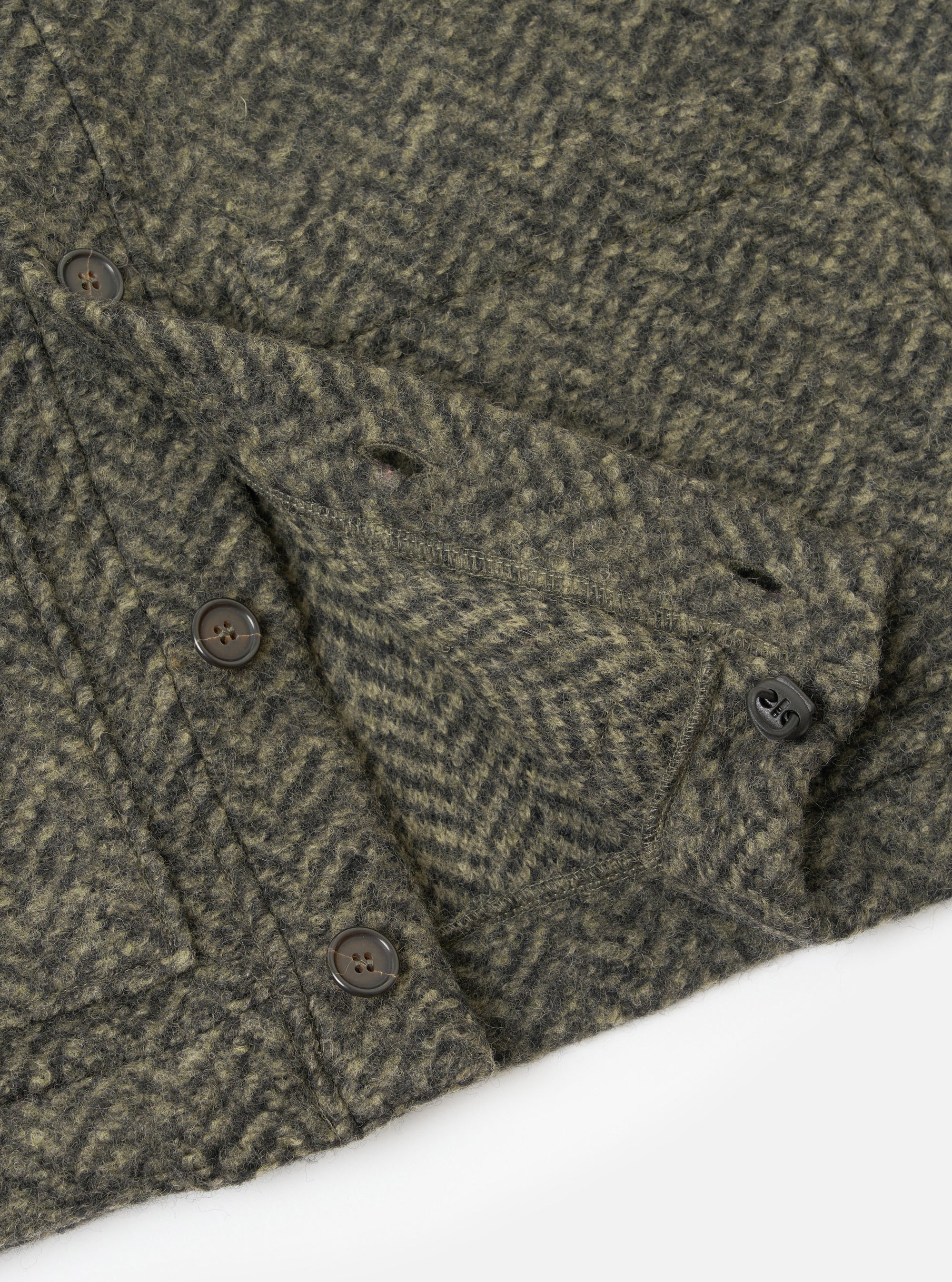 Advance Cardigan Raven Fleece - Olive-Universal Works-W2 Store
