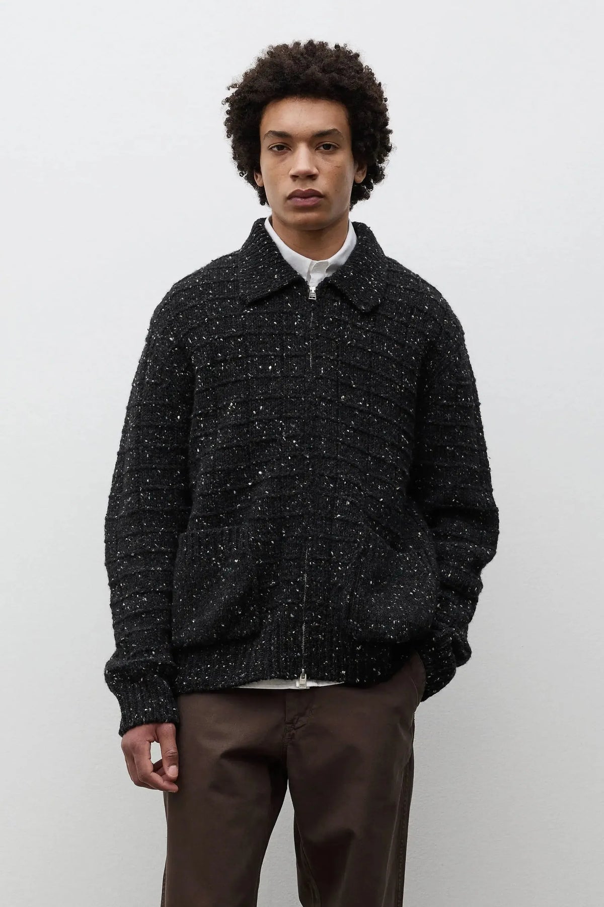 Aldrup Donegal Square Jacket - Charcoal Melange-Norse Projects-W2 Store
