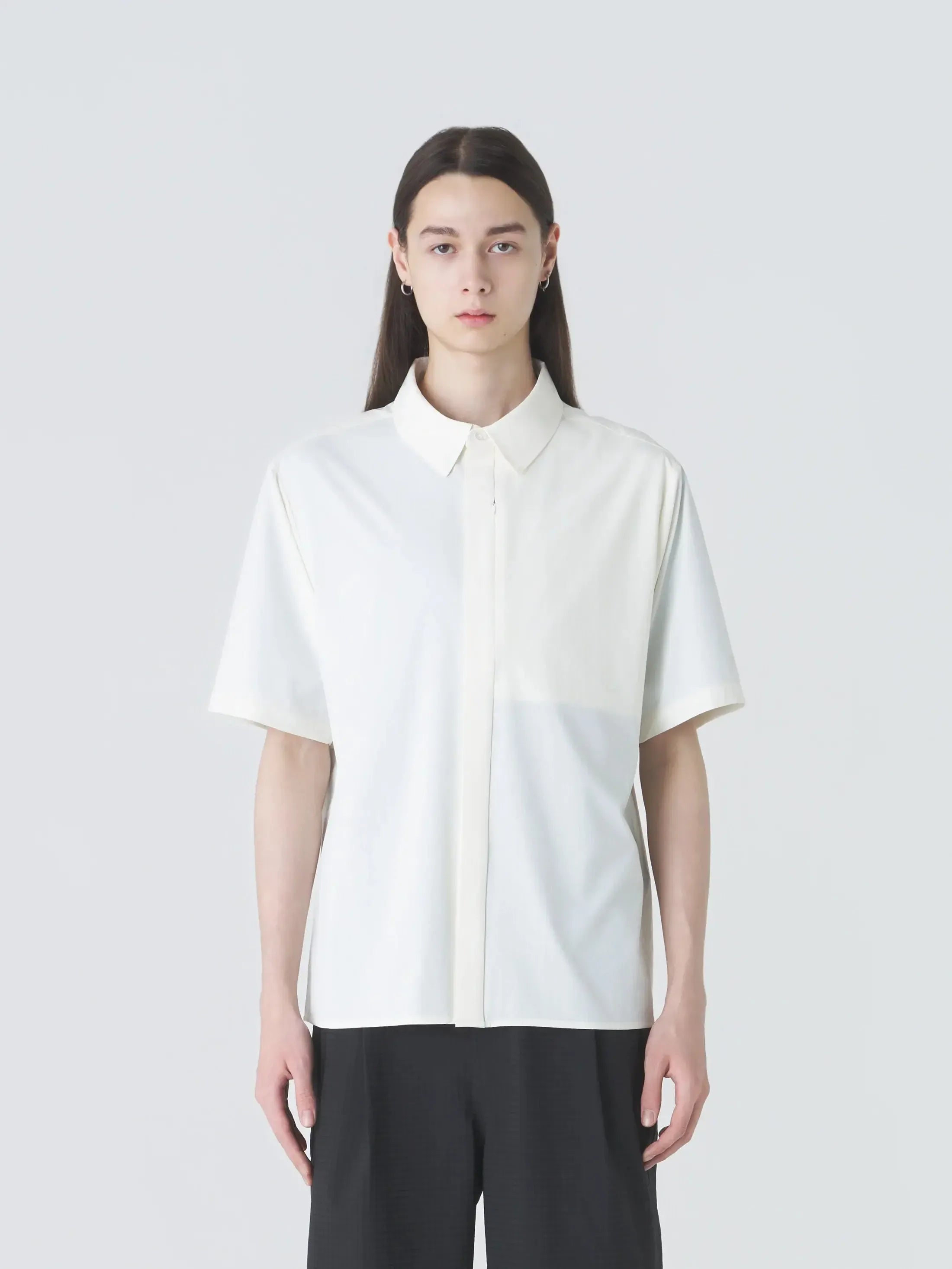 Align Button Up Short Sleeve Shirt - White-Hiking Patrol-W2 Store