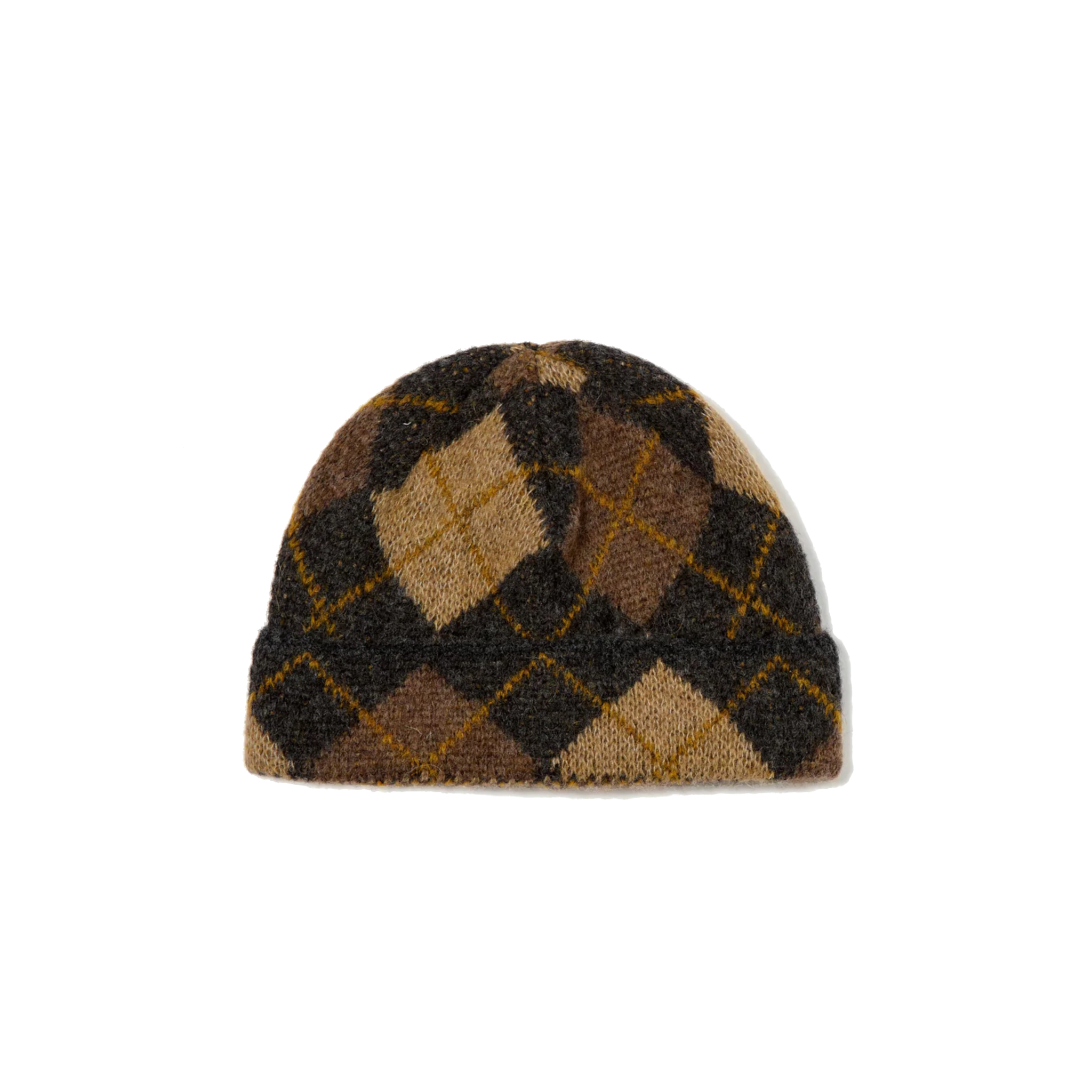 Argyll Hat Alpaca Knit - Brown-Universal Works-W2 Store