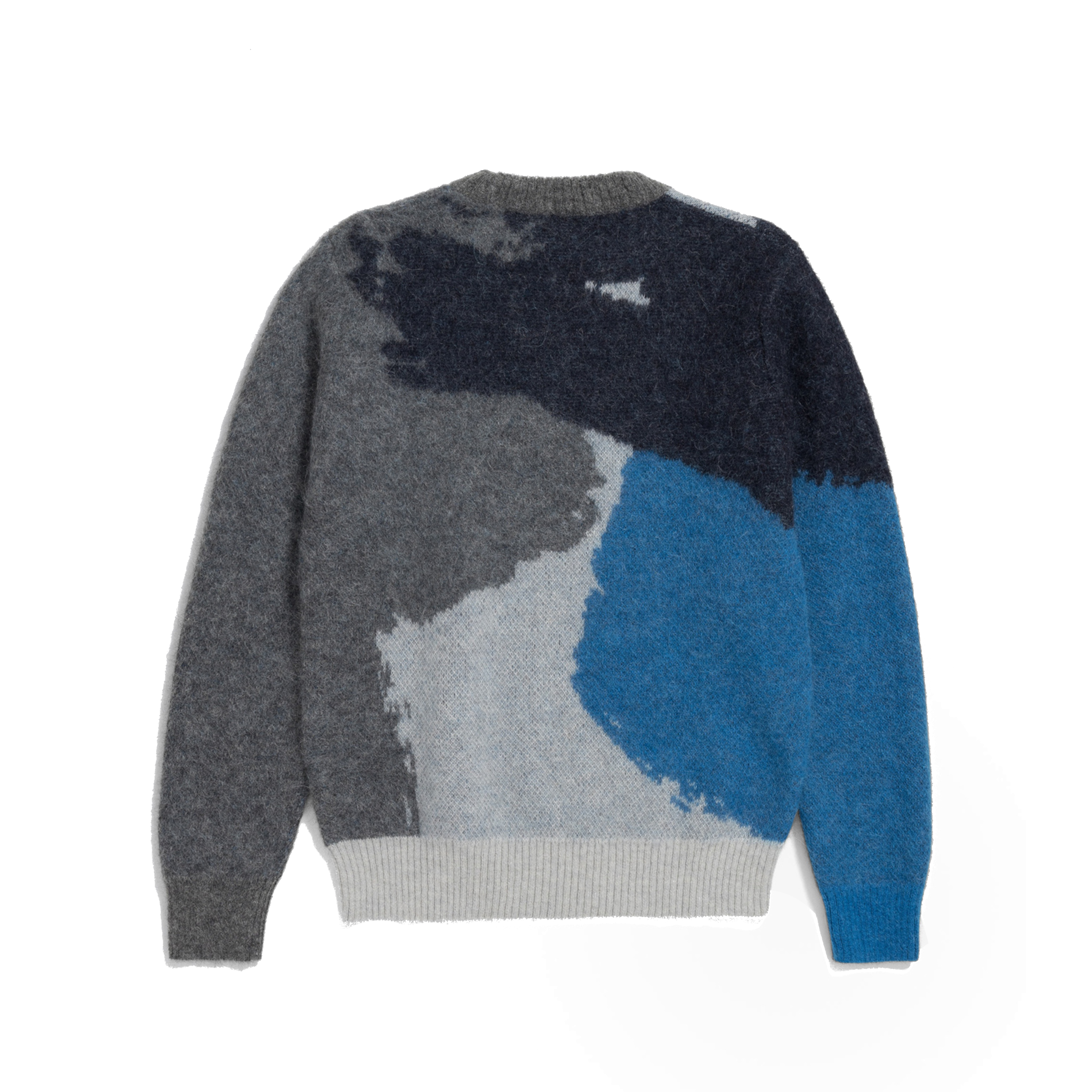 Arild Alpaca Mohair Jacquard Sweater - Grey Melange-Norse Projects-W2 Store