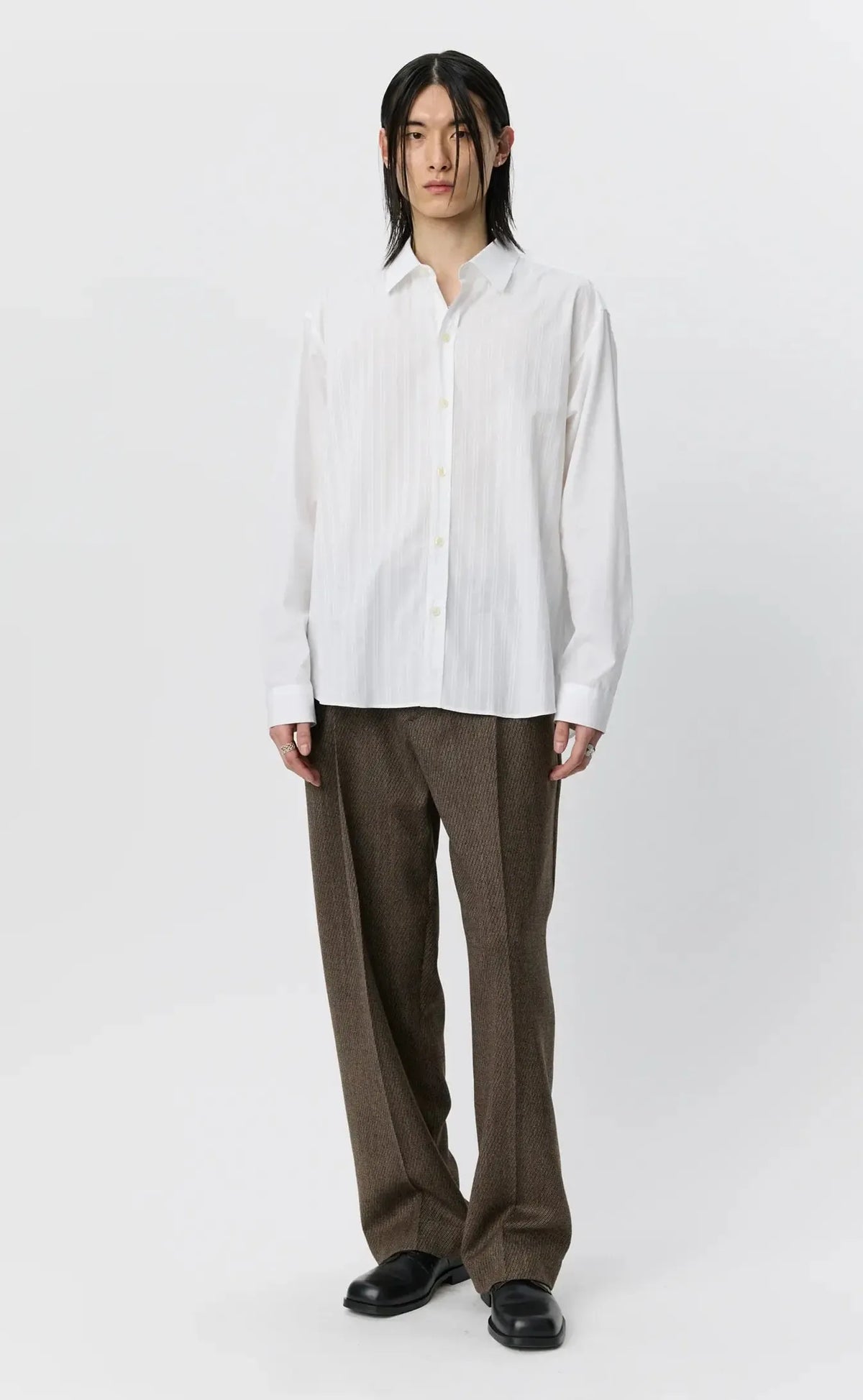Auditorium Shirt - White Fancy Stripe-mfpen-W2 Store
