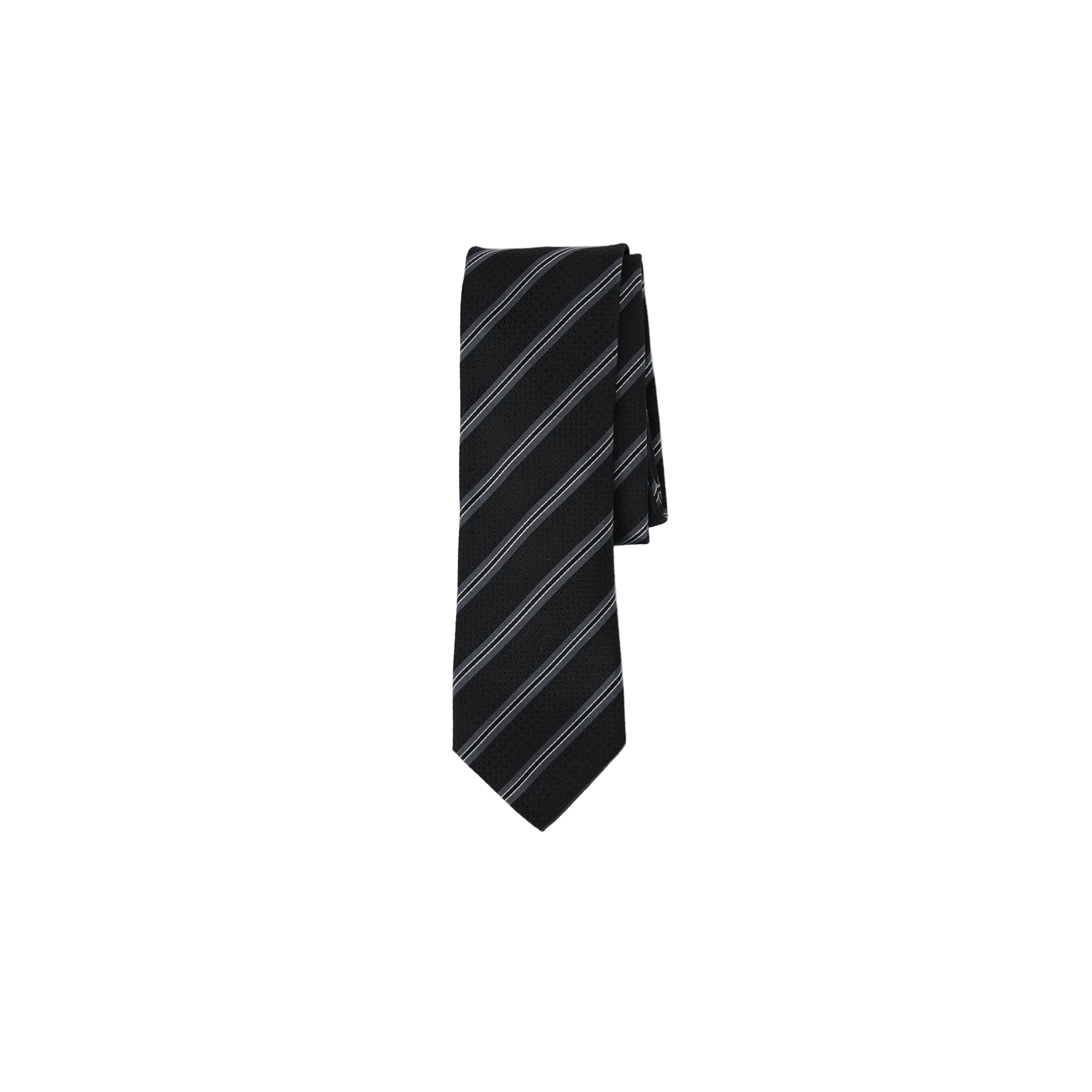 Banquet Tie - Black Wide Stripe-mfpen-W2 Store