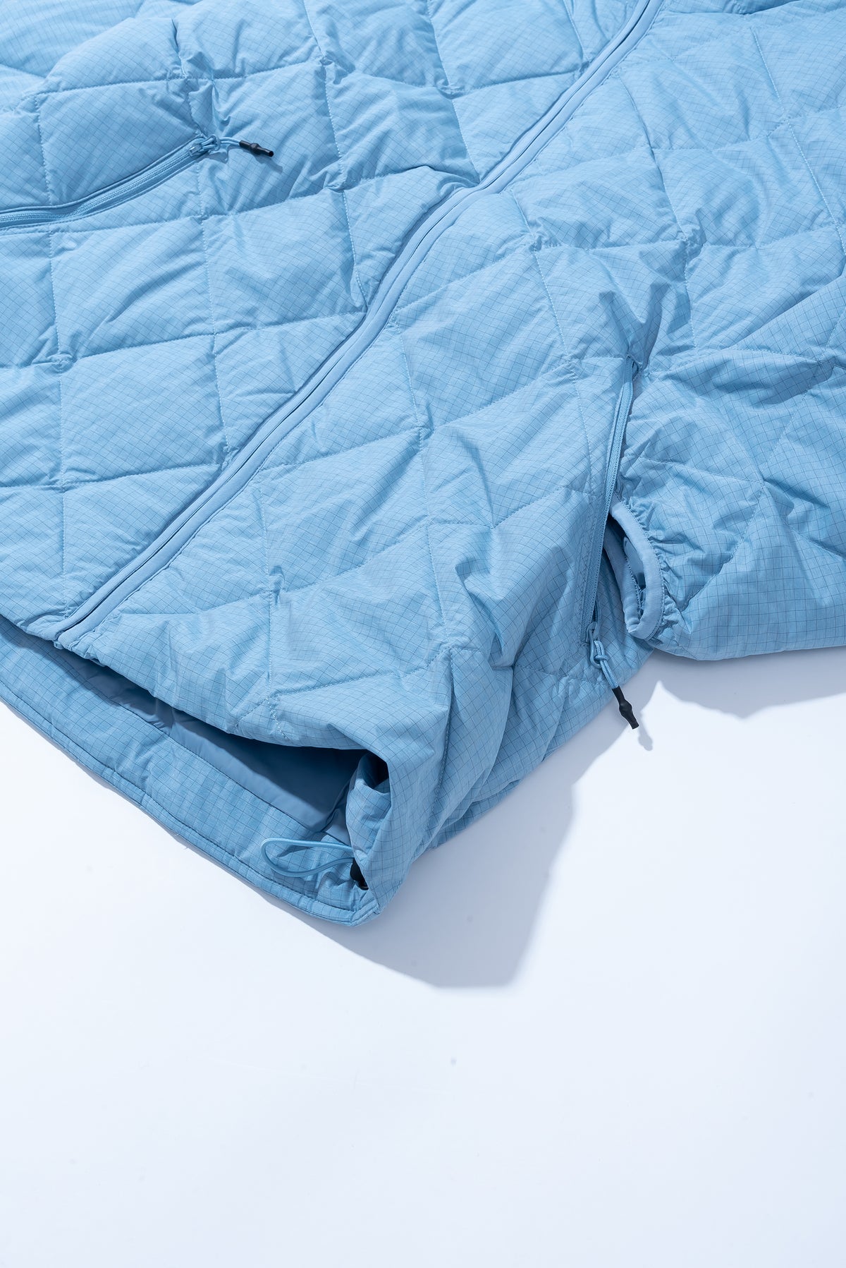 Base Grid Light Down Hooded Jacket - Blue-Hiking Patrol-W2 Store
