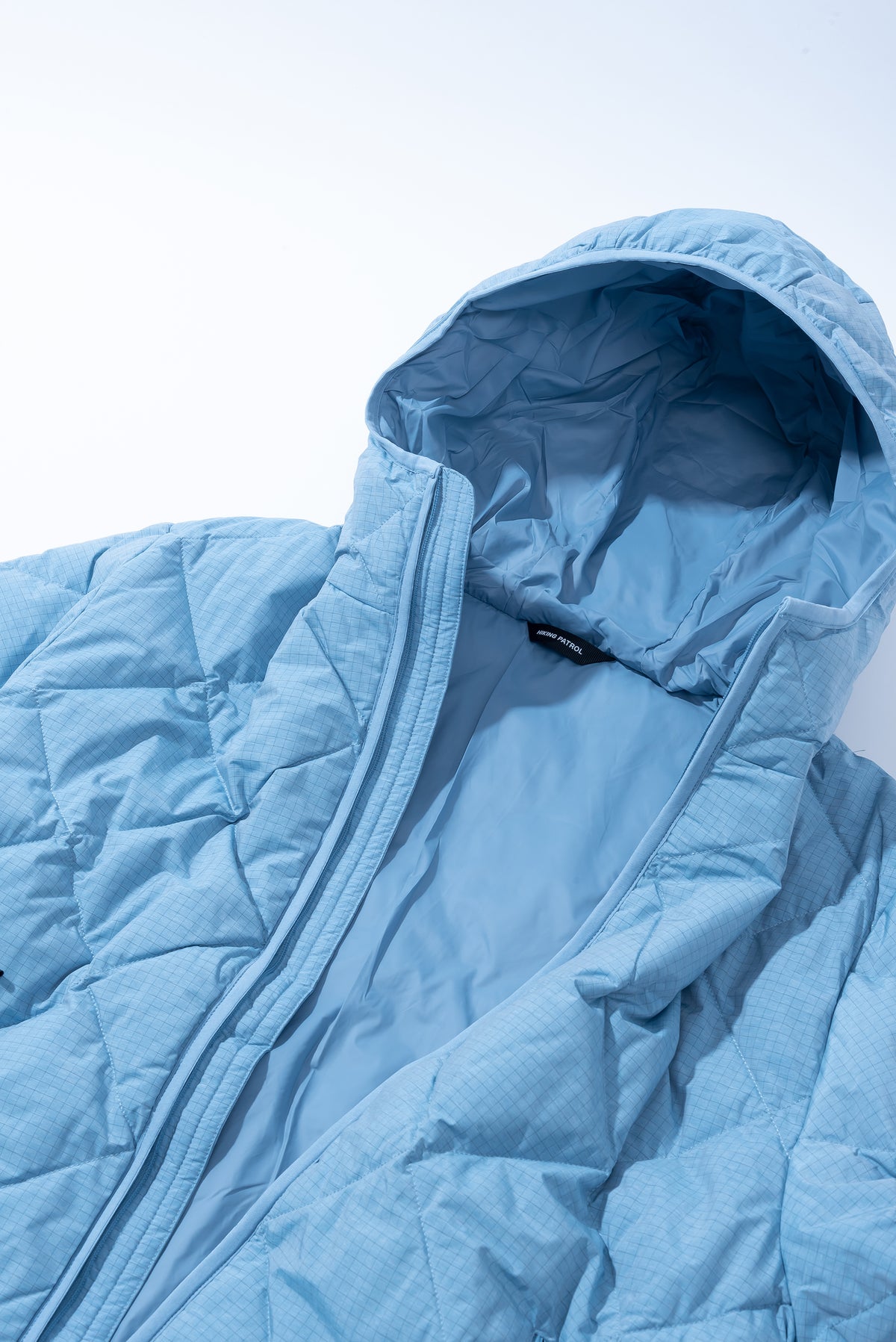Base Grid Light Down Hooded Jacket - Blue-Hiking Patrol-W2 Store