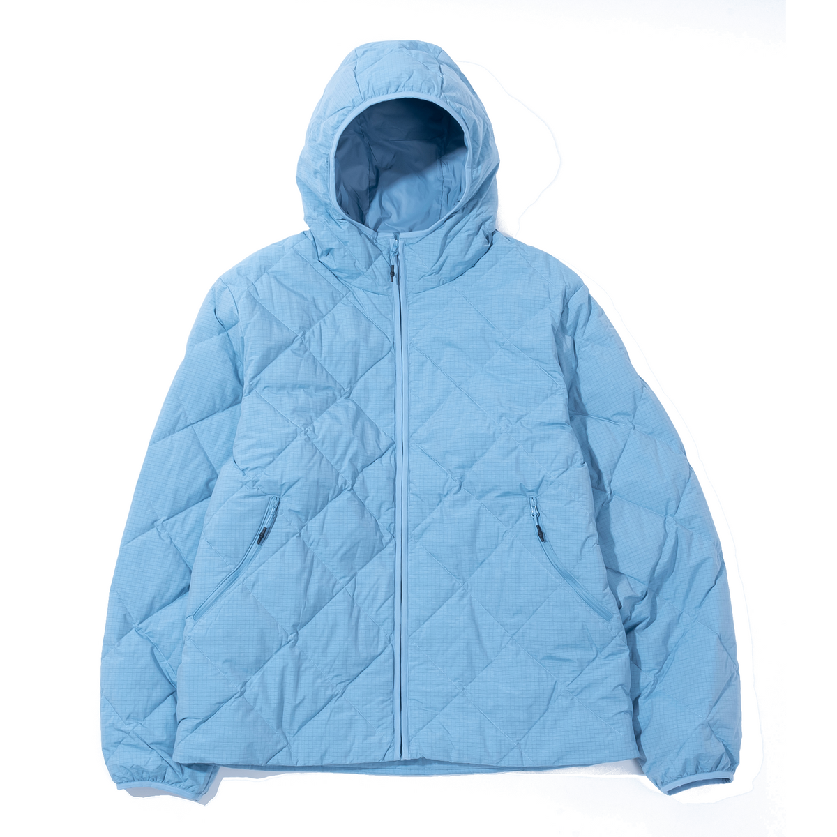 Base Grid Light Down Hooded Jacket - Blue-Hiking Patrol-W2 Store