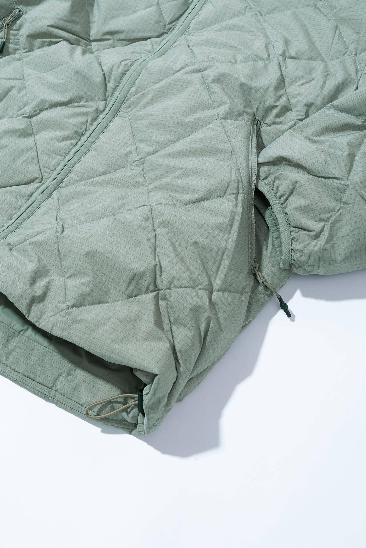 Base Grid Light Down Hooded Jacket - Thyme-Hiking Patrol-W2 Store