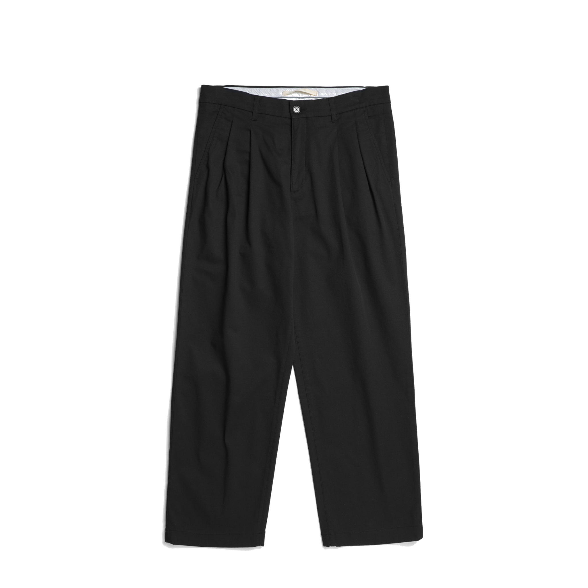 Benn Relaxed Twill Pleated Trouser - Black-Norse Projects-W2 Store