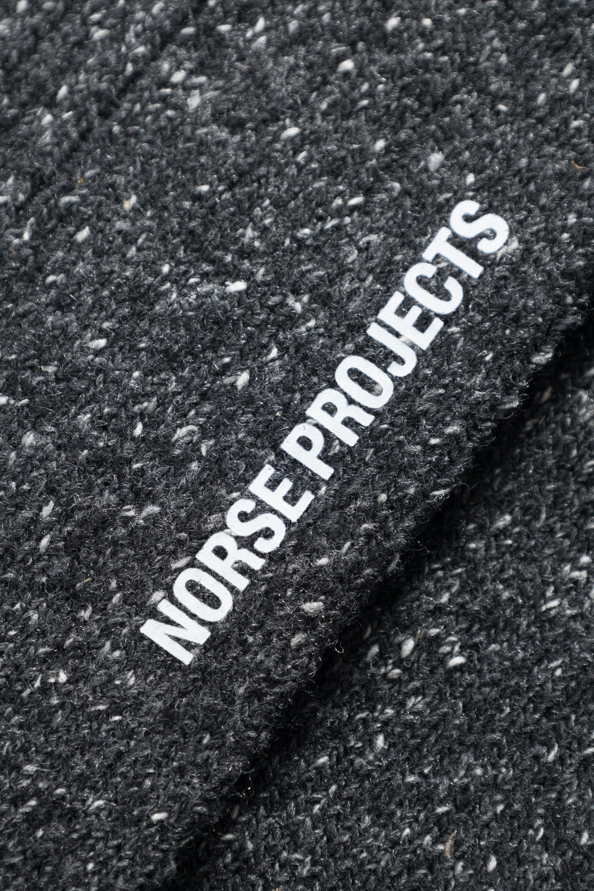 Bjarki Neps Wool Rib Sock - Charcoal Melange-Norse Projects-W2 Store