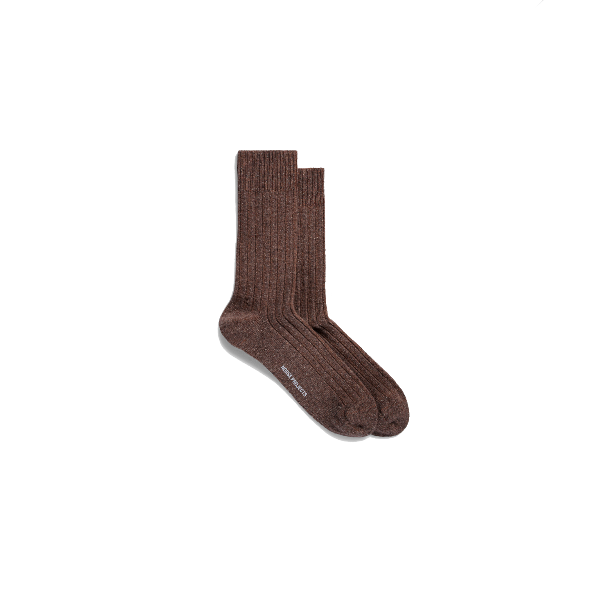 Bjarki Neps Wool Rib Sock - Espresso-Norse Projects-W2 Store
