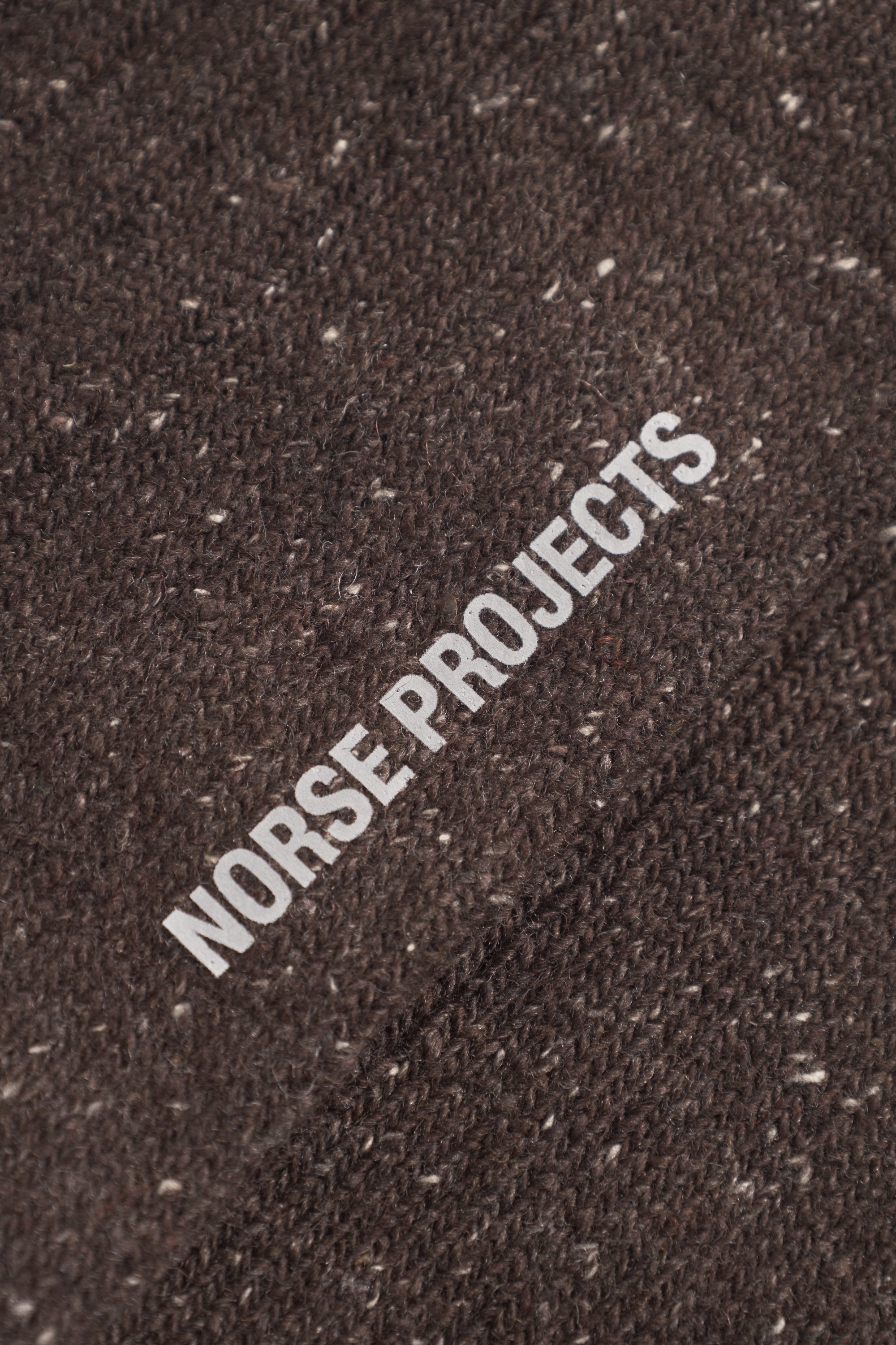 Bjarki Neps Wool Rib Sock - Seal Brown-Norse Projects-W2 Store