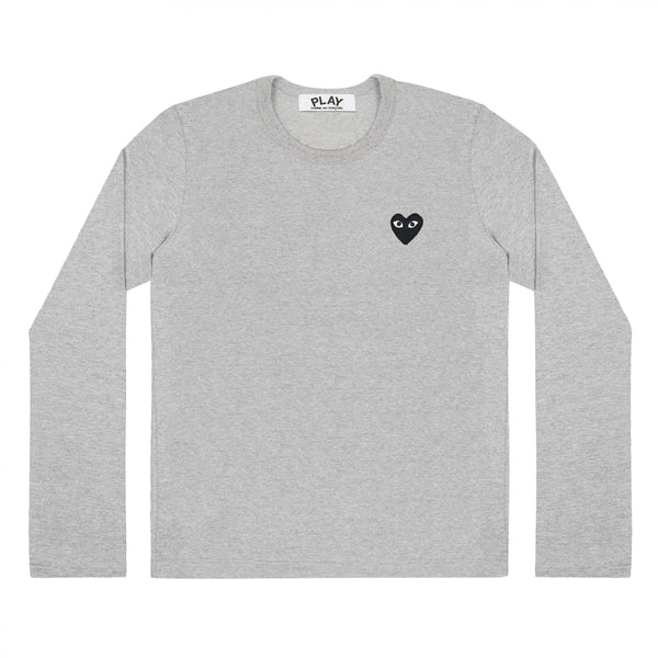 Comme des Garçons Play Black Heart Long Sleeve T Shirt - Grey – W2