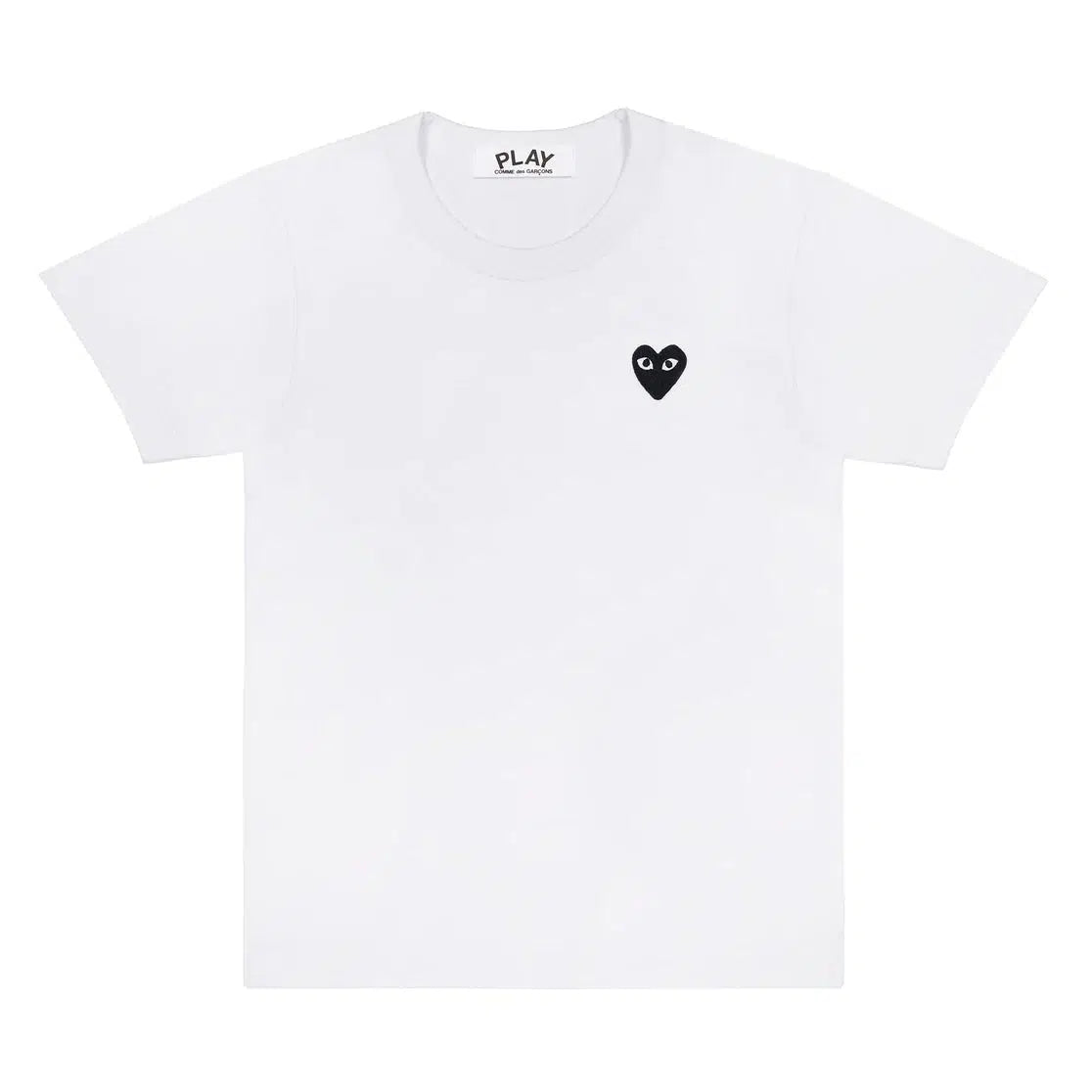 Black Heart Short Sleeve T Shirt - White-Comme des Garçons Play-W2 Store
