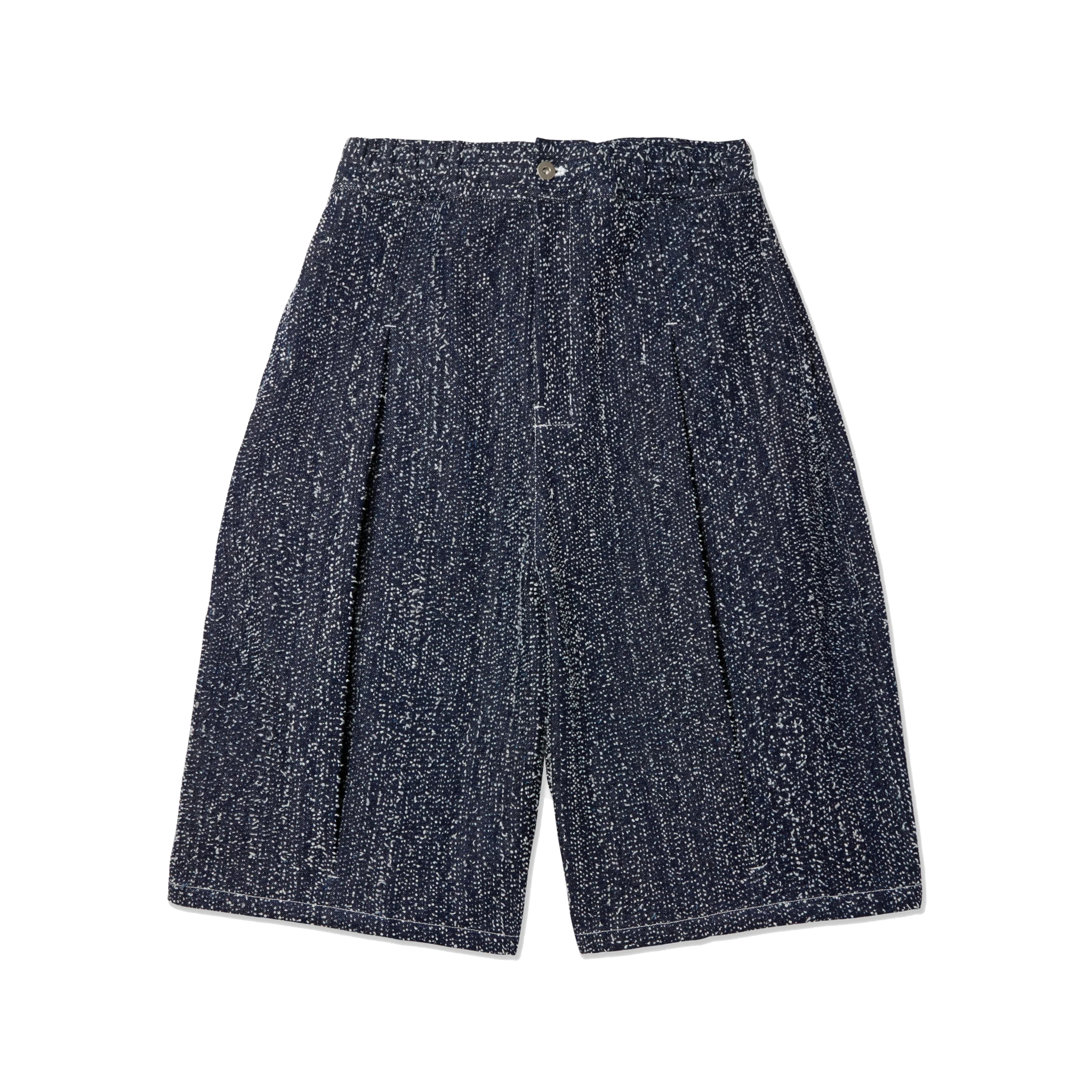 Box Pleat Shorts Denim - Snow Nep-Sage Nation-W2 Store