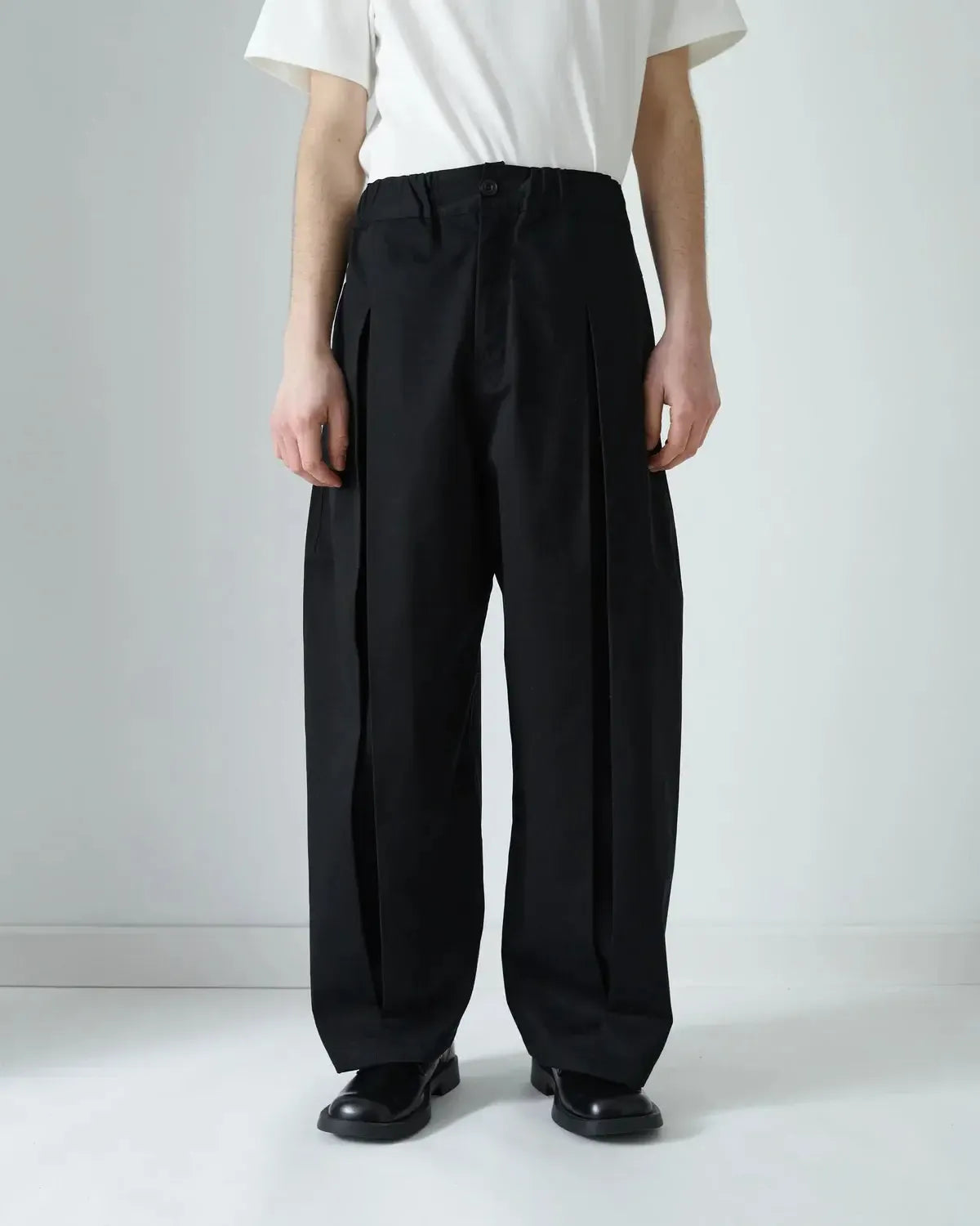 Box Pleat Trouser - Black-Sage Nation-W2 Store