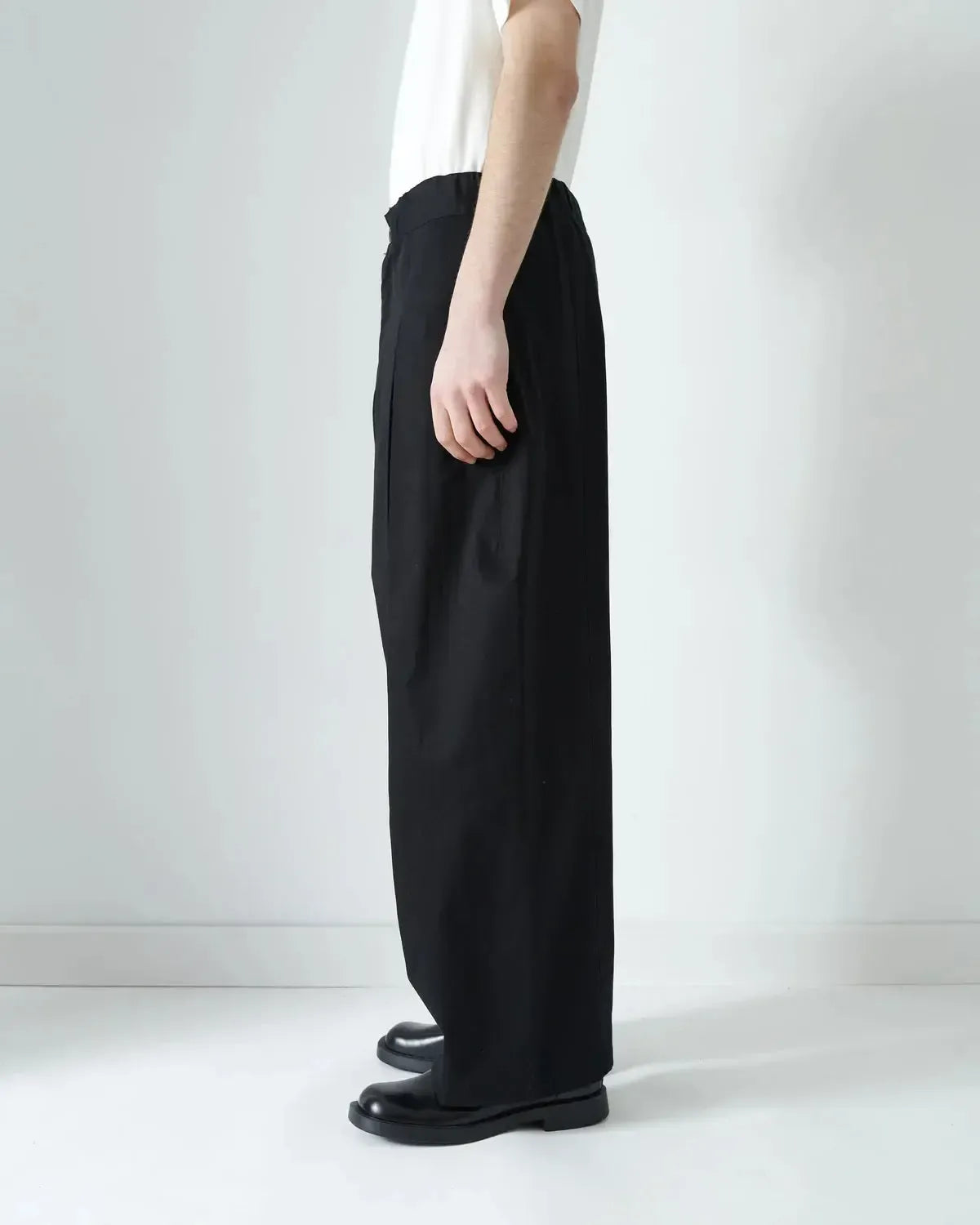 Box Pleat Trouser - Black-Sage Nation-W2 Store