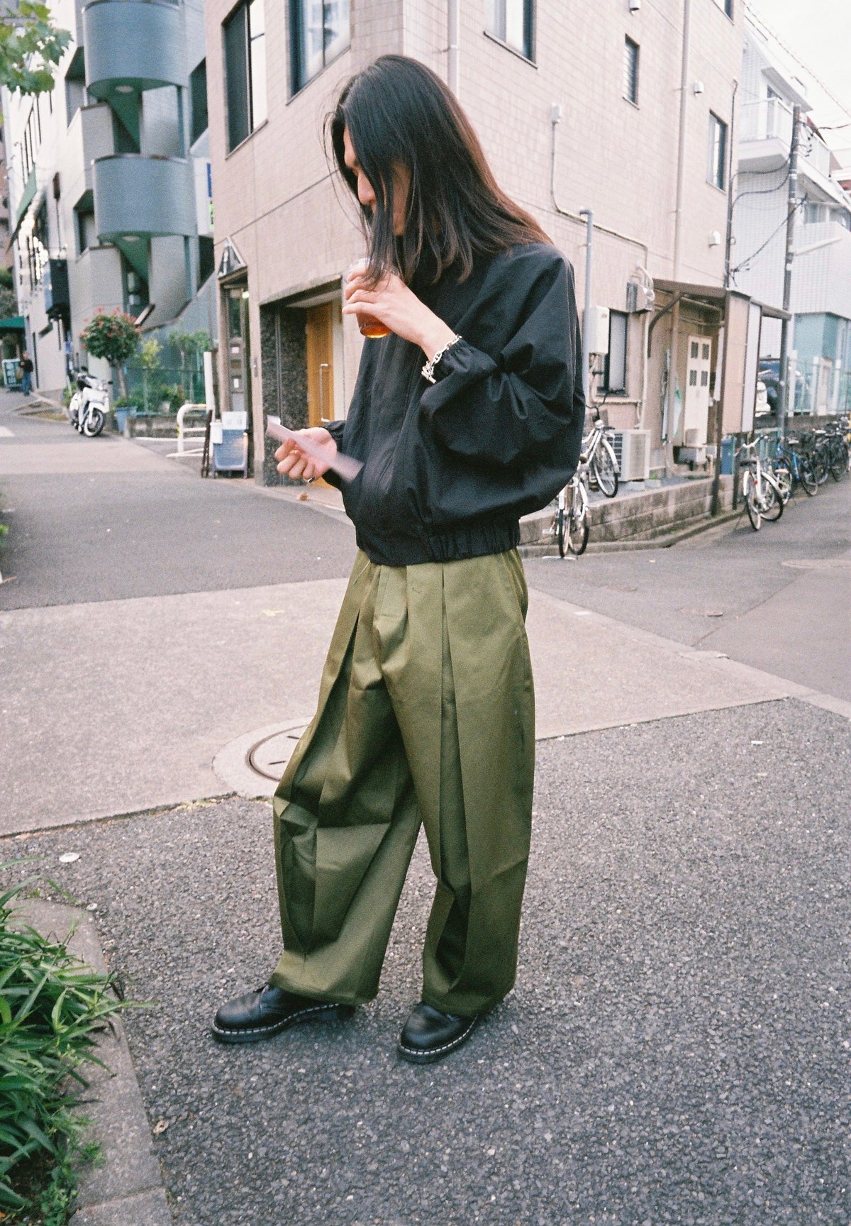 Box Pleat Trouser - Khaki-Sage Nation-W2 Store